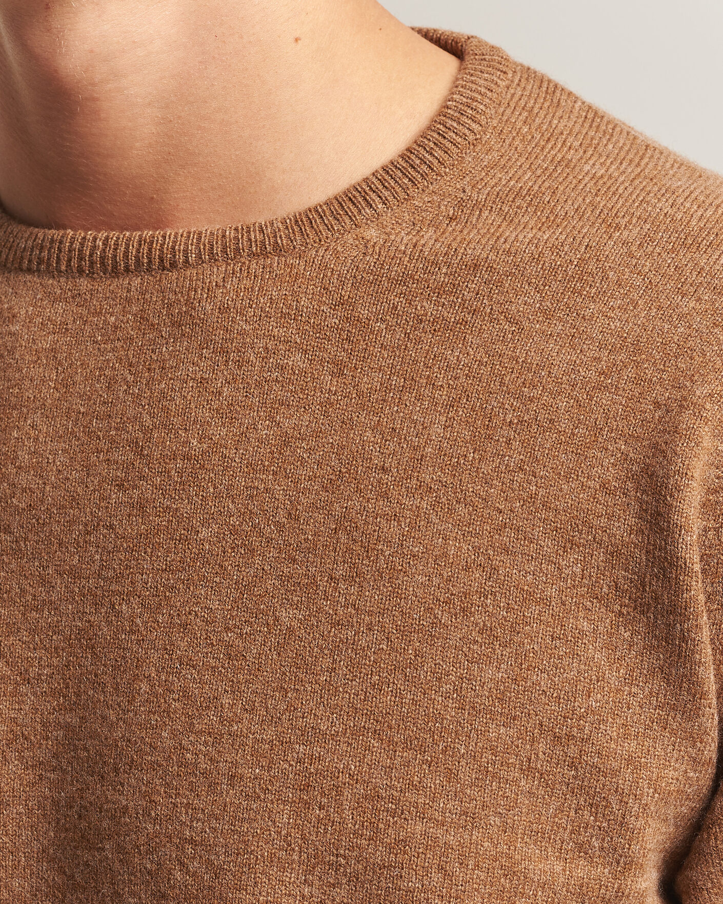 Homme | Pulls Et Tricots | William Lockie | Rob Lambswool Crewneck Driftwood