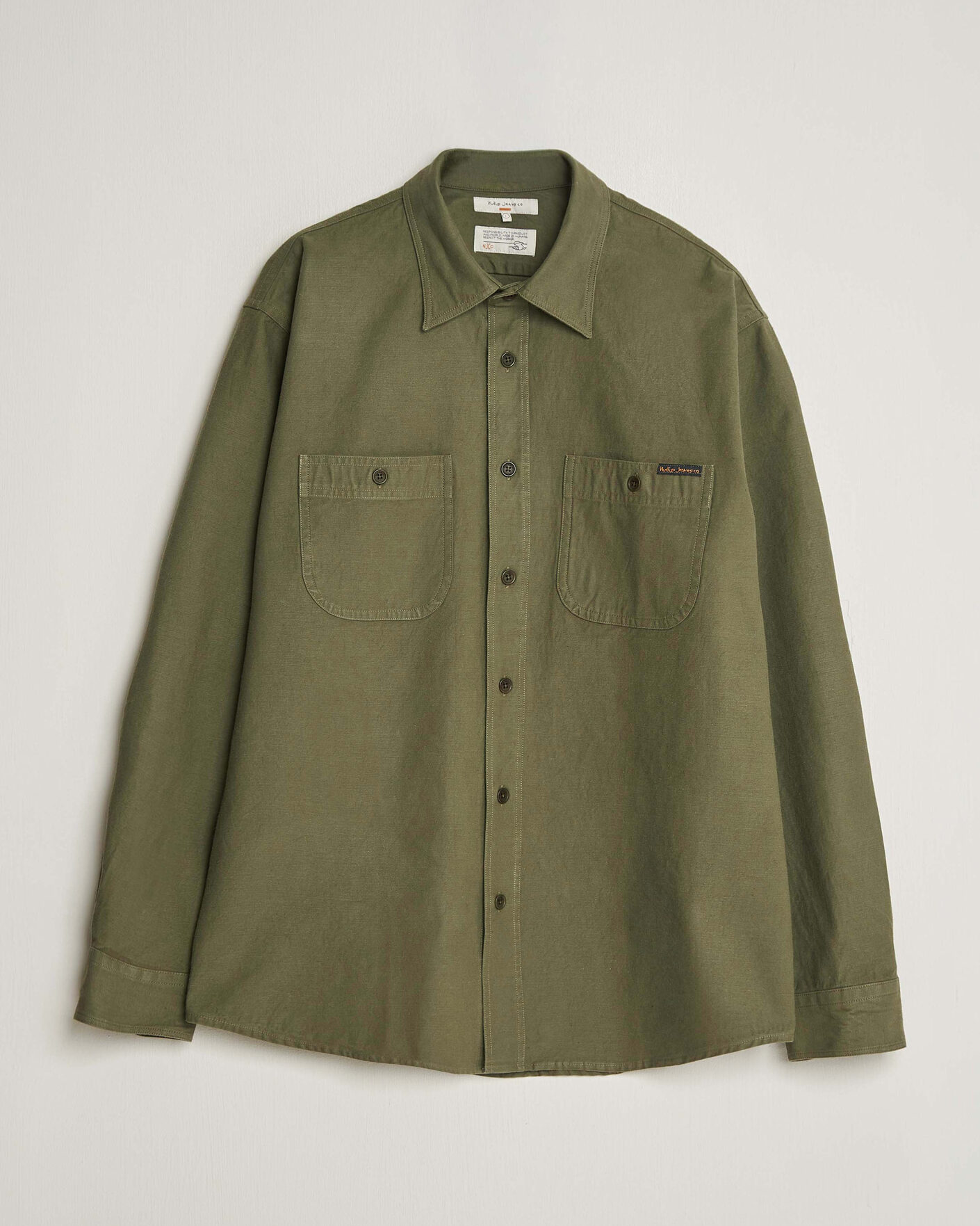 Homme | Chemises | Nudie Jeans | Julian Worker Shirt Olive Green