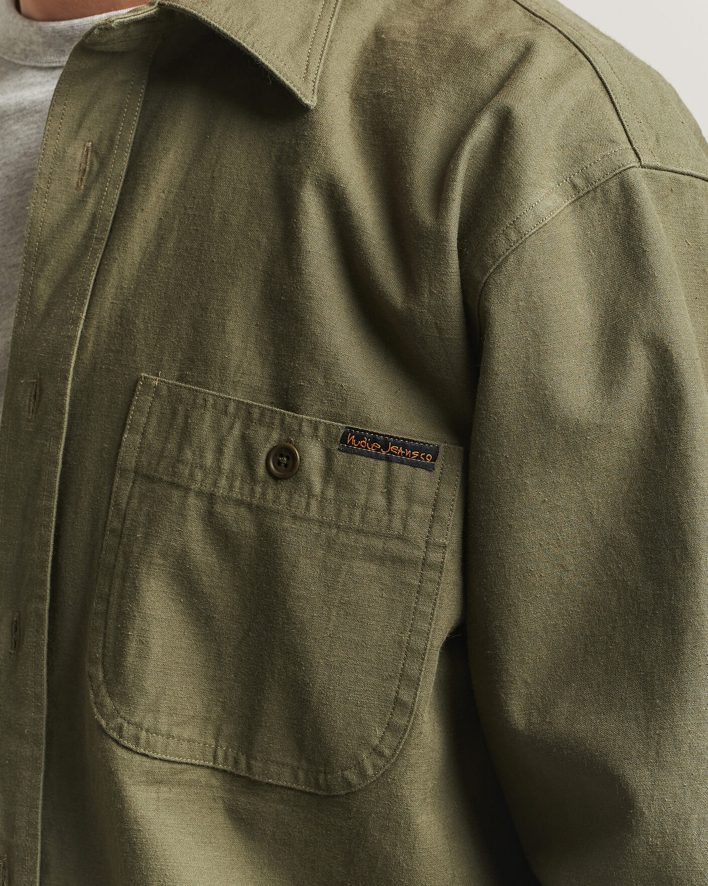 Homme | Chemises | Nudie Jeans | Julian Worker Shirt Olive Green