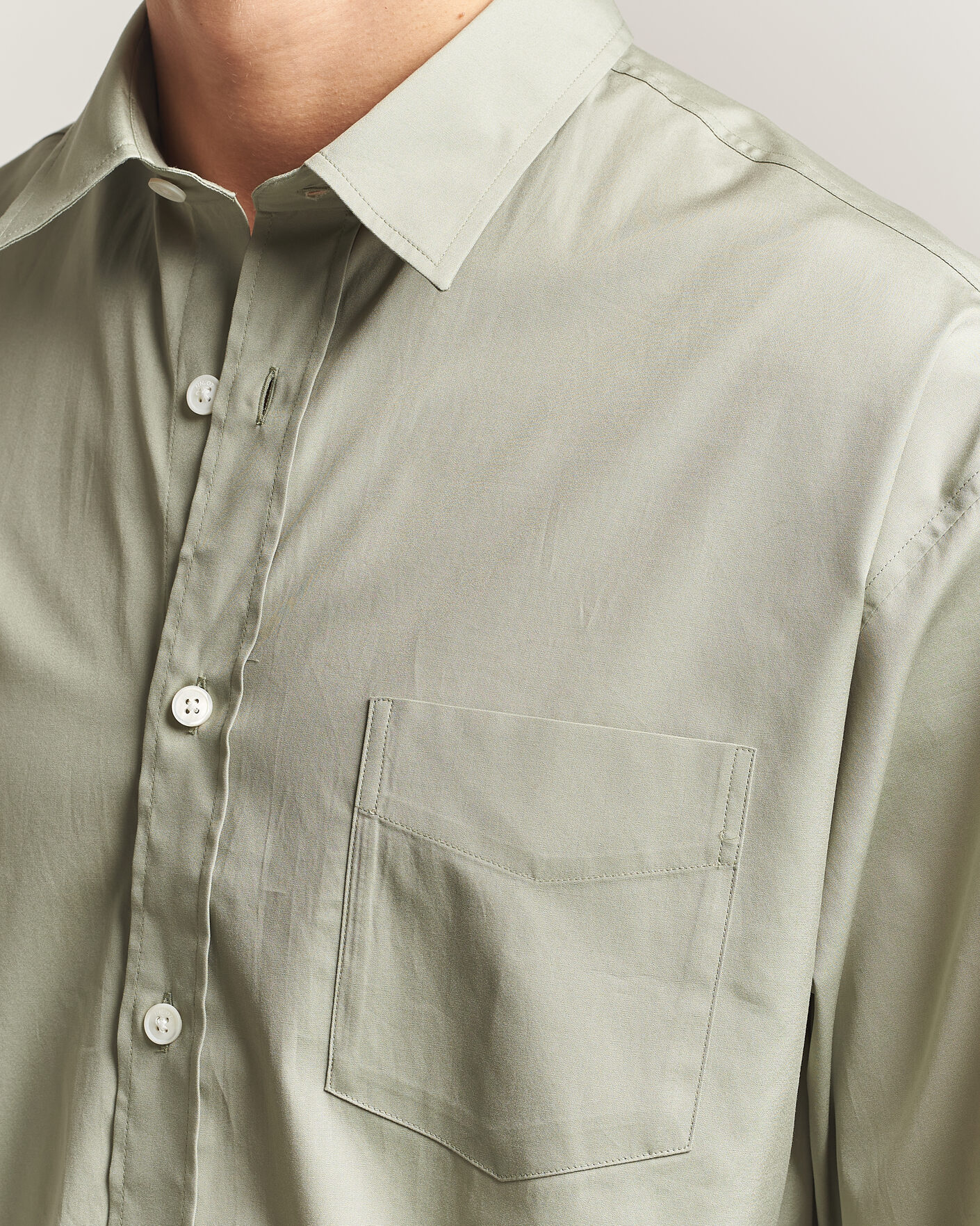 Homme | Chemises | NN07 | Skyler Relaxed Fit Supima Cotton Shirt Pale Green
