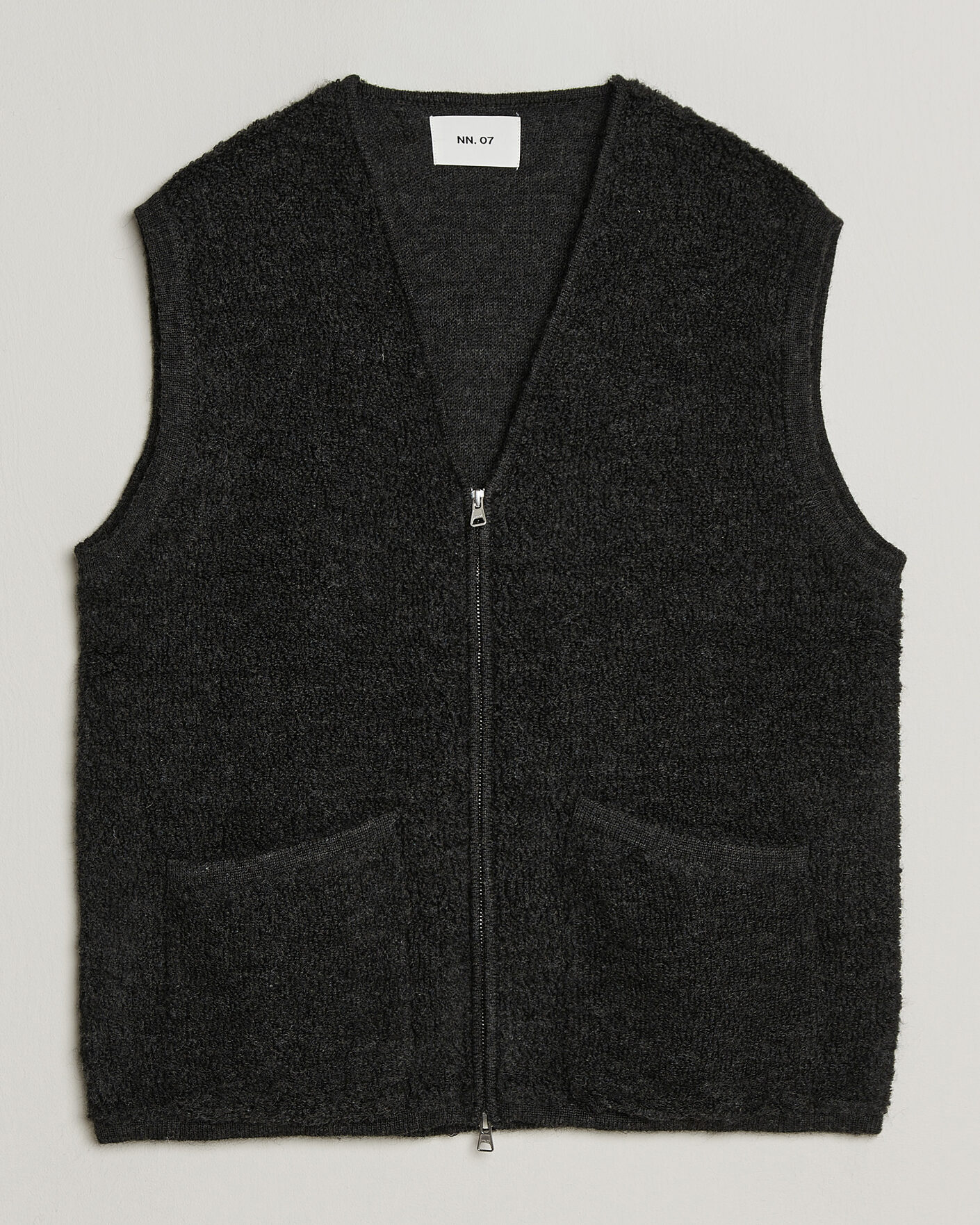 Homme | Gilets | NN07 | Mads Wool Fleece Vest Antracite Melange