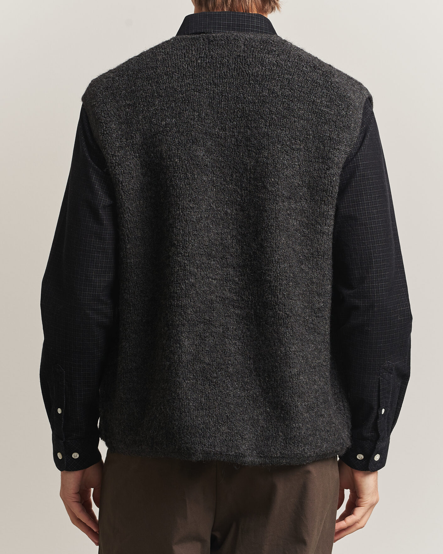 Homme | Gilets | NN07 | Mads Wool Fleece Vest Antracite Melange
