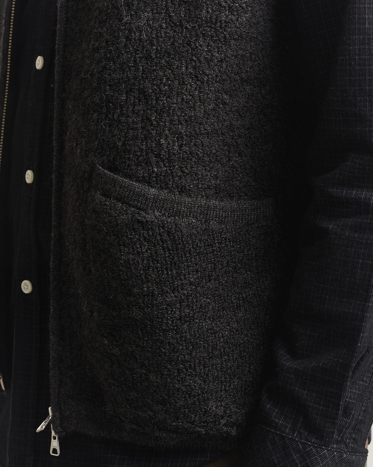 Homme | Gilets | NN07 | Mads Wool Fleece Vest Antracite Melange