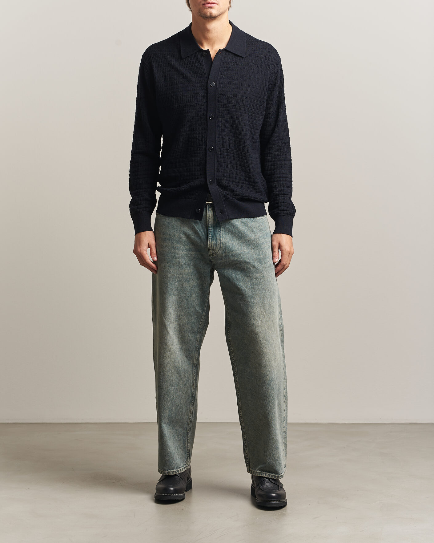 Homme | Pulls Et Tricots | NN07 | Nate Wool Knitted Cardigan Deep Navy