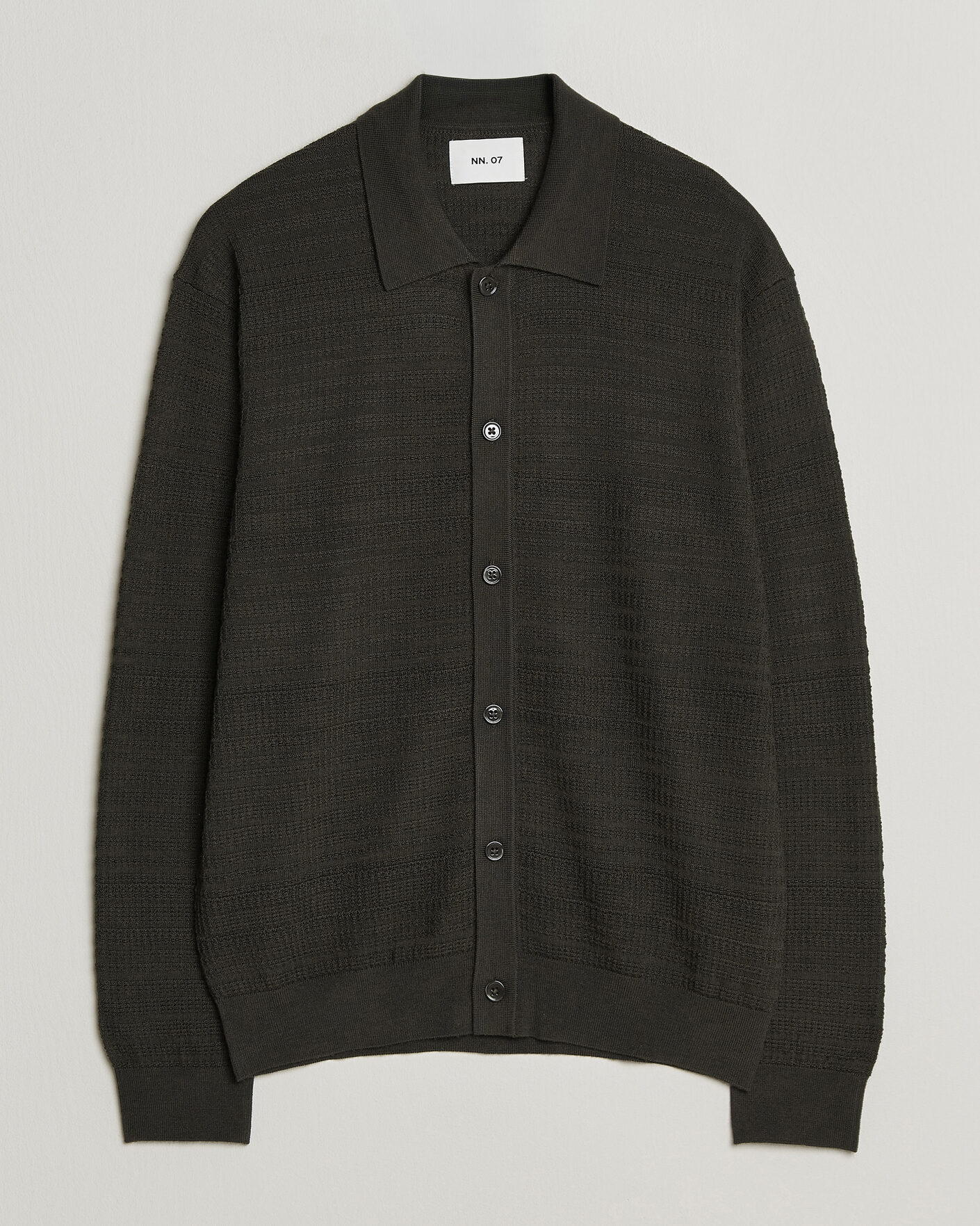 Homme | Pulls Et Tricots | NN07 | Nate Wool Knitted Cardigan Dark Army