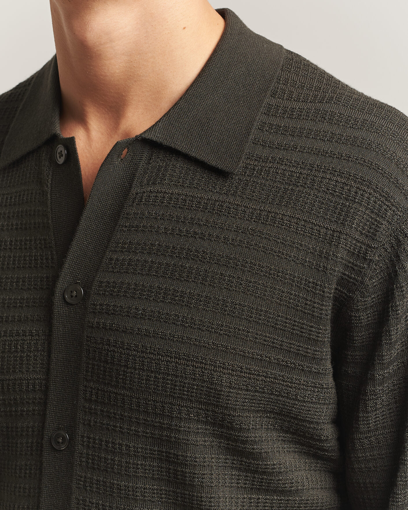 Homme | Pulls Et Tricots | NN07 | Nate Wool Knitted Cardigan Dark Army
