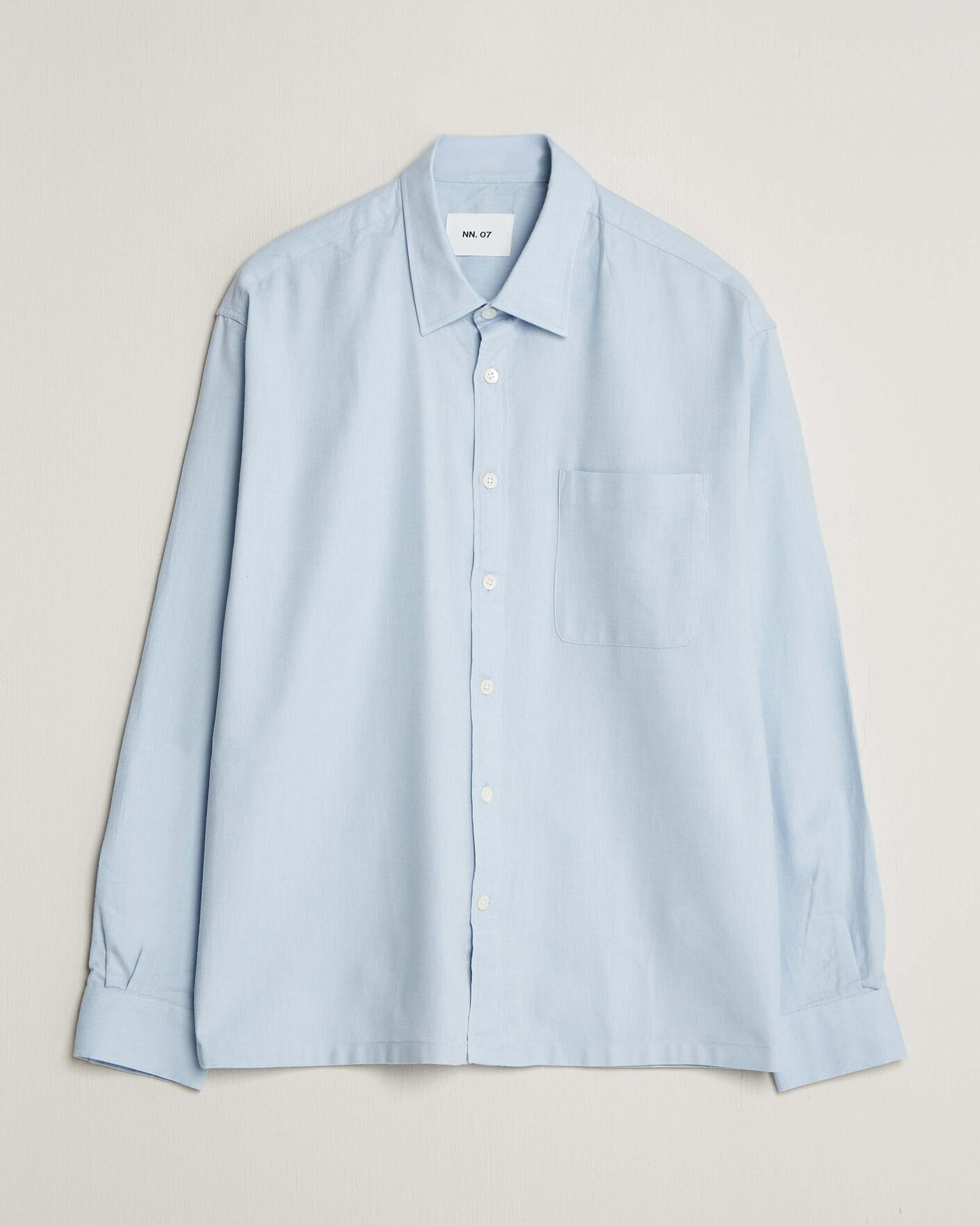 Homme | Chemises | NN07 | Deon Brushed Light Flannel Shirt Sky Mist