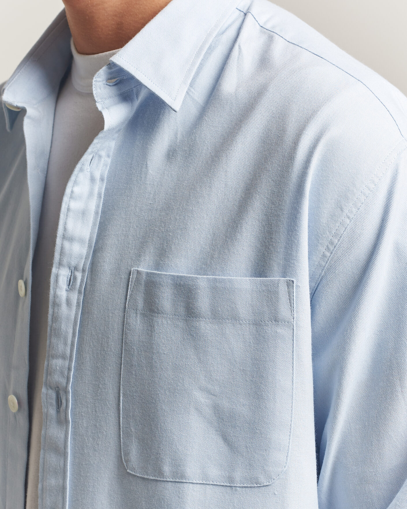 Homme | Chemises | NN07 | Deon Brushed Light Flannel Shirt Sky Mist