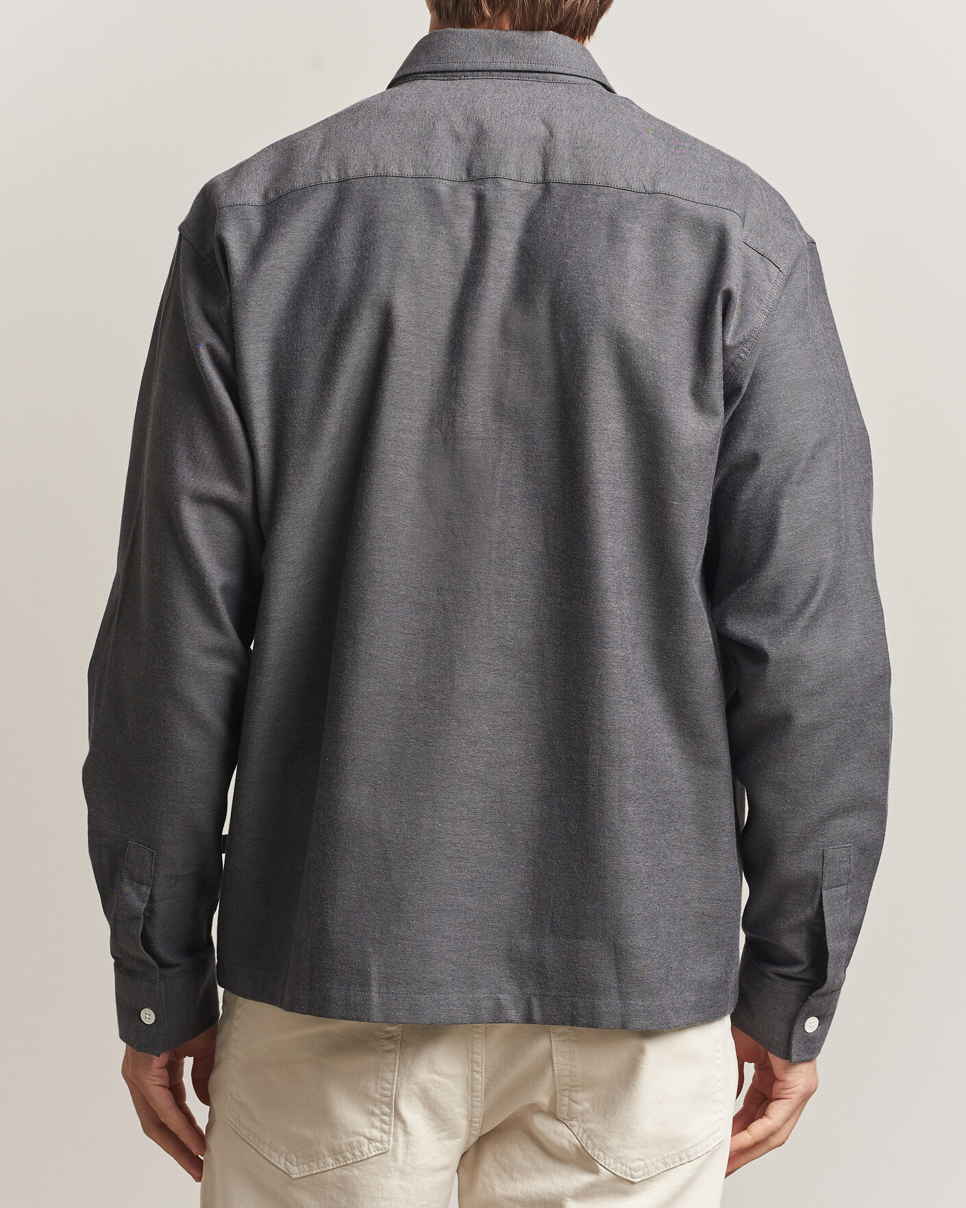 Homme | Chemises | NN07 | Deon Brushed Light Flannel Shirt Dark Grey