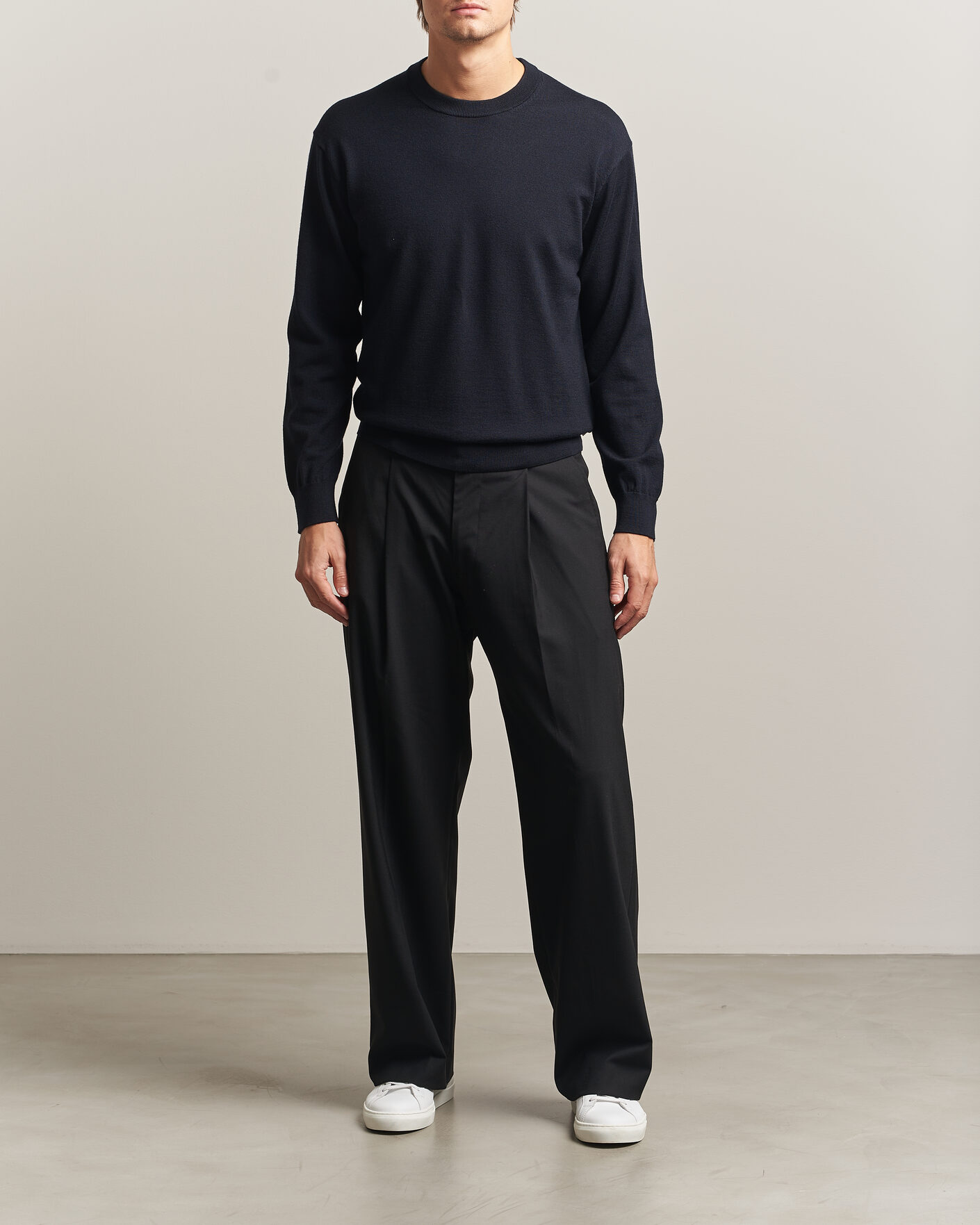 Homme | Pulls Et Tricots | NN07 | Nate Wool Knitted Crew Neck Deep Navy