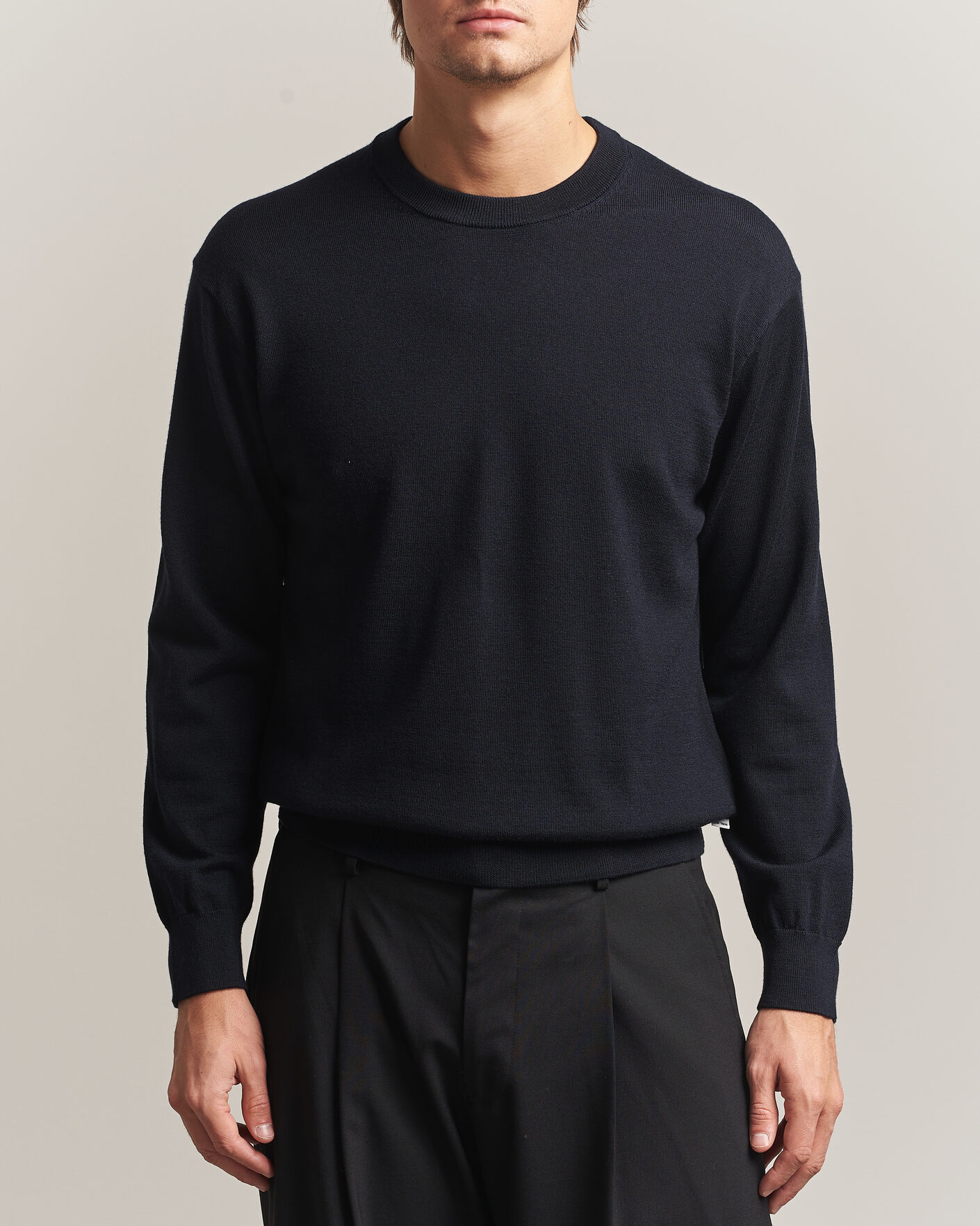Homme | Pulls Et Tricots | NN07 | Nate Wool Knitted Crew Neck Deep Navy
