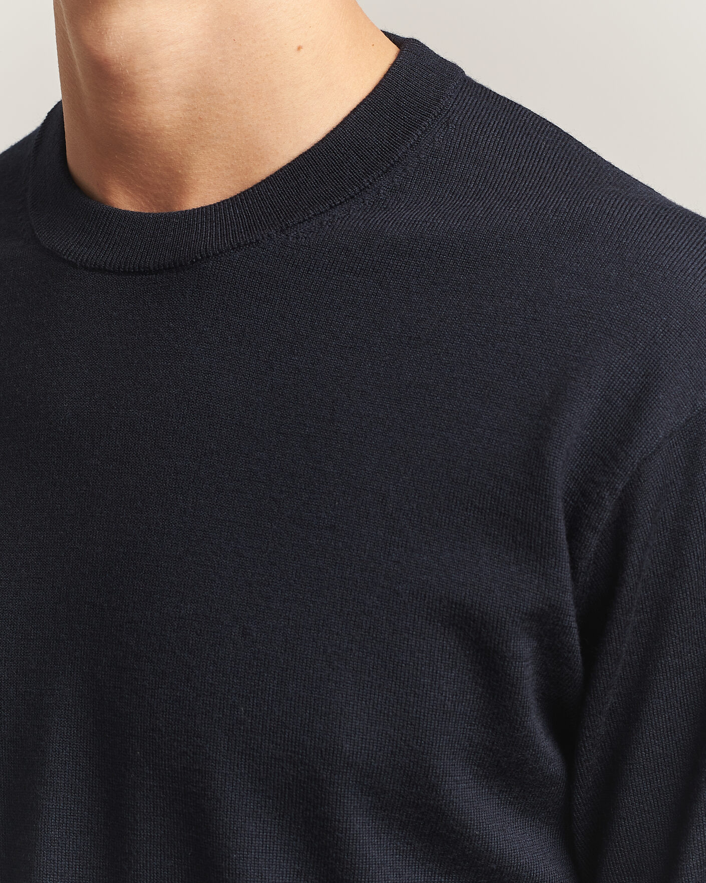 Homme | Pulls Et Tricots | NN07 | Nate Wool Knitted Crew Neck Deep Navy