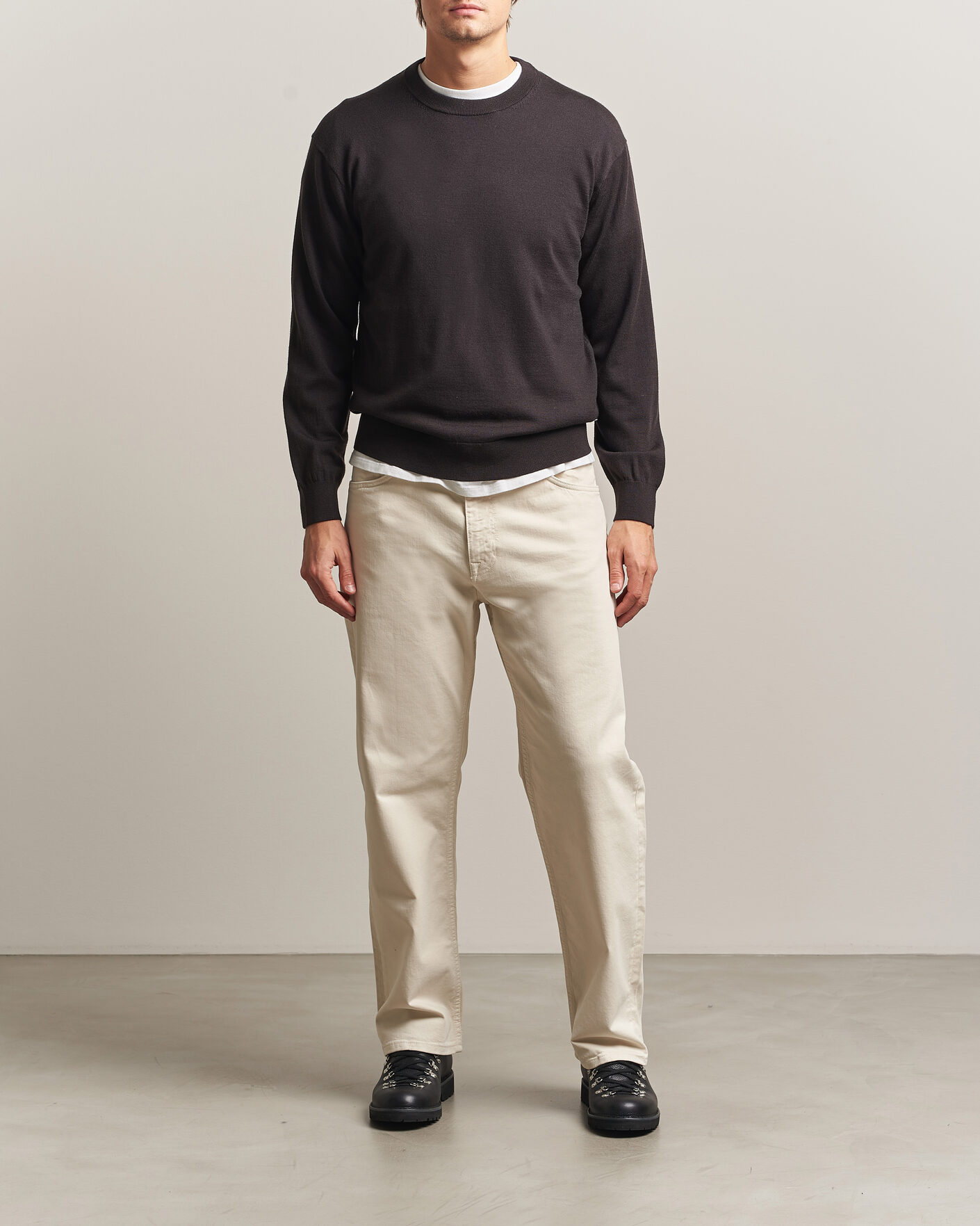 Homme | Pulls Et Tricots | NN07 | Nate Wool Knitted Crew Neck Deep Truffle