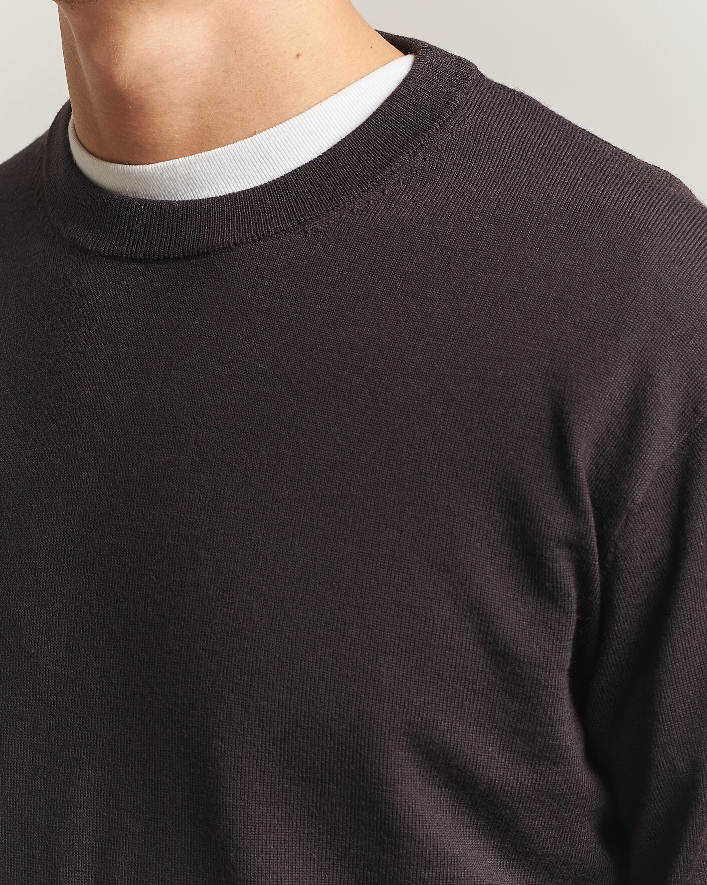 Homme | Pulls Et Tricots | NN07 | Nate Wool Knitted Crew Neck Deep Truffle