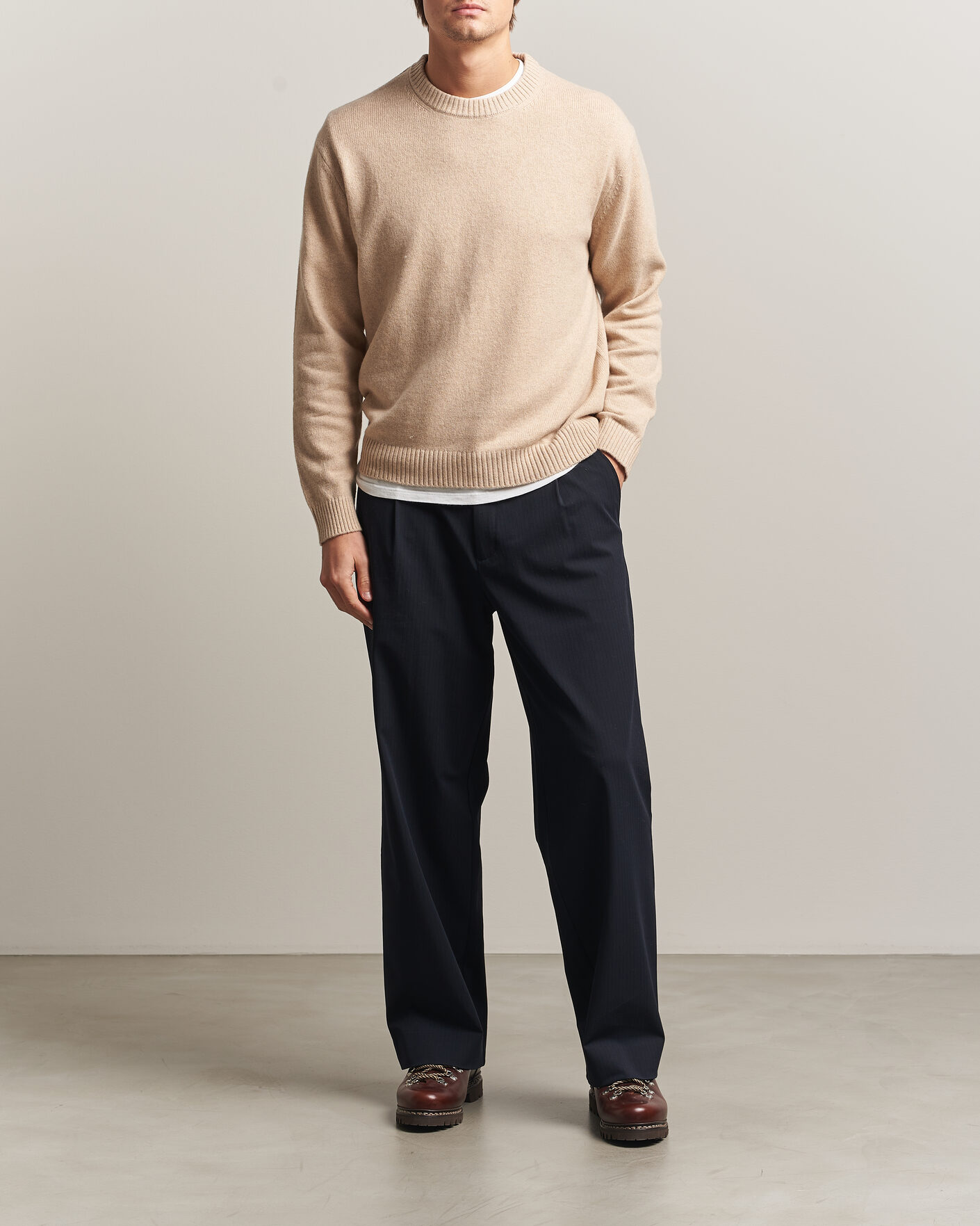 Homme | Pulls Et Tricots | NN07 | Russel Wool/Cotton Knitted Sweater Ecru