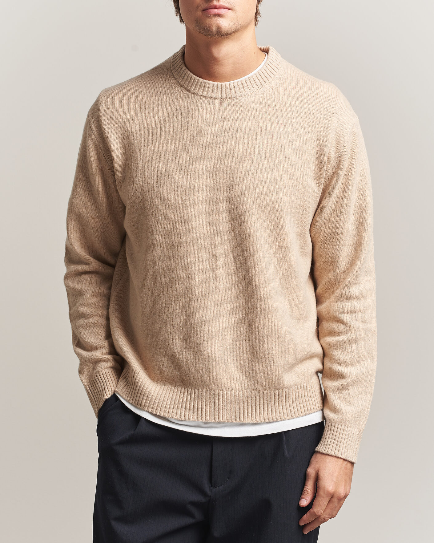 Homme | Pulls Et Tricots | NN07 | Russel Wool/Cotton Knitted Sweater Ecru