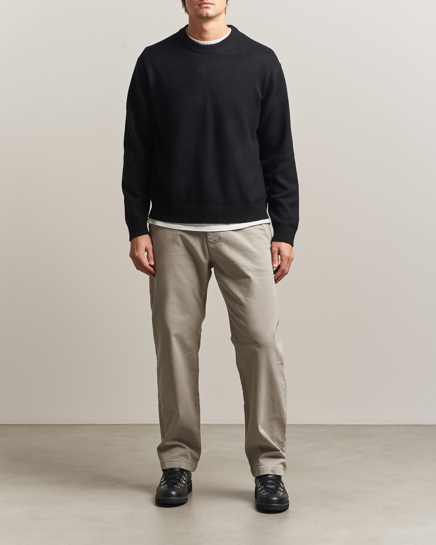 Homme | Pulls Et Tricots | NN07 | Russel Wool/Cotton Knitted Sweater Black