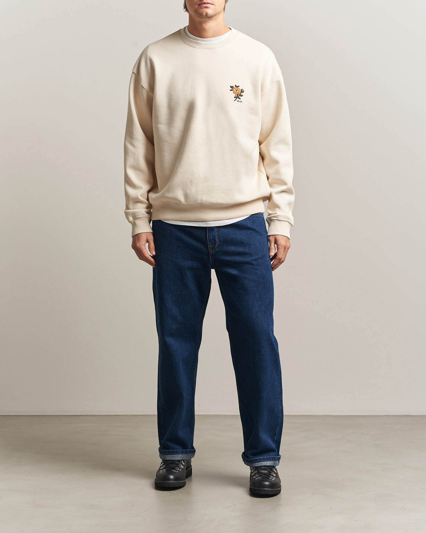 Homme | Pulls Et Tricots | NN07 | David Embroidered Sweatshirt Ivory