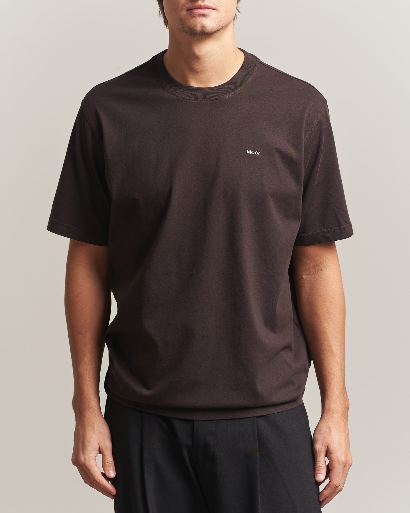Homme | T-shirts | NN07 | Adam Crew Neck T-Shirt Deep Truffle