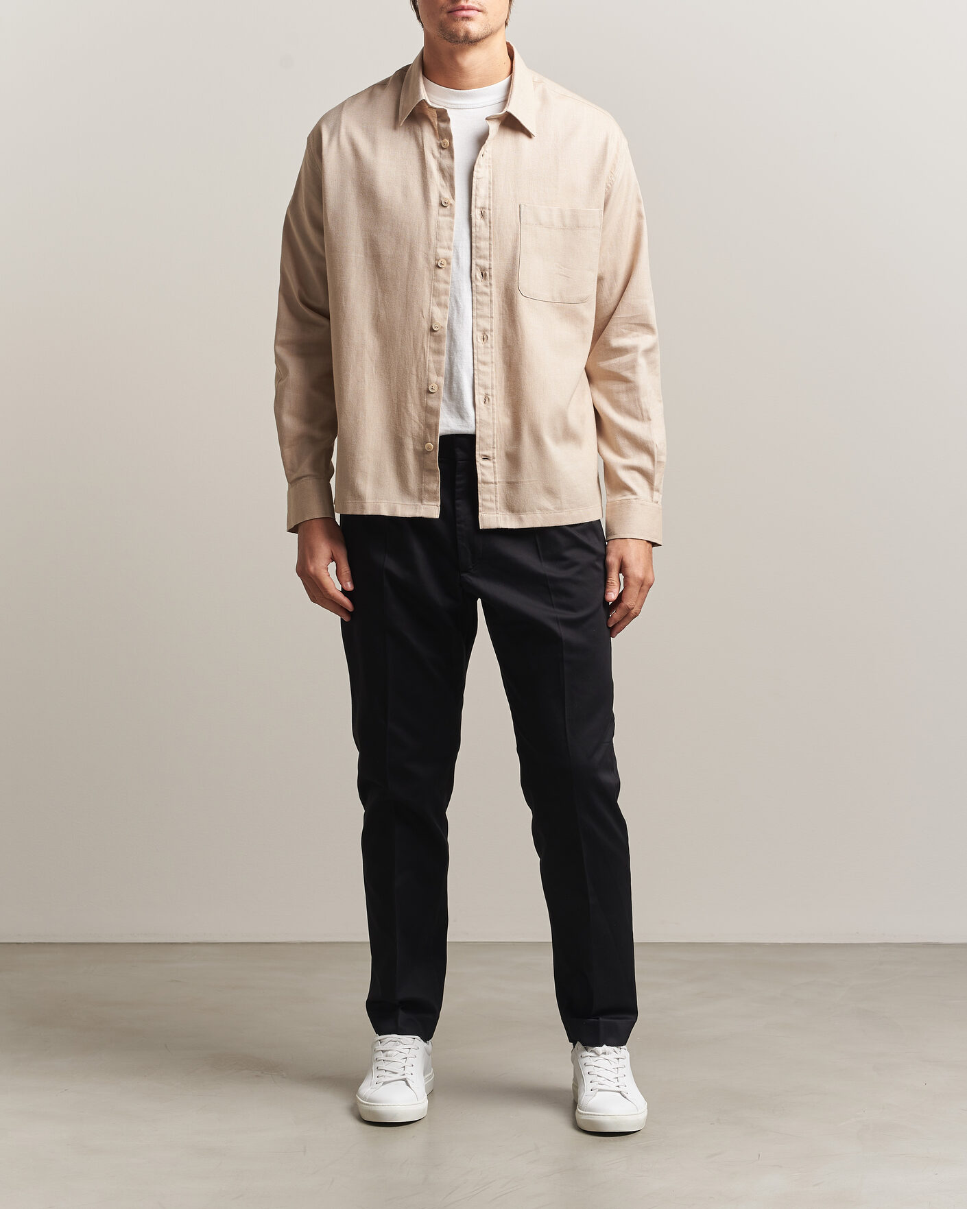 Homme | Pantalons | NN07 | Bill Pleated Cotton Chinos Black