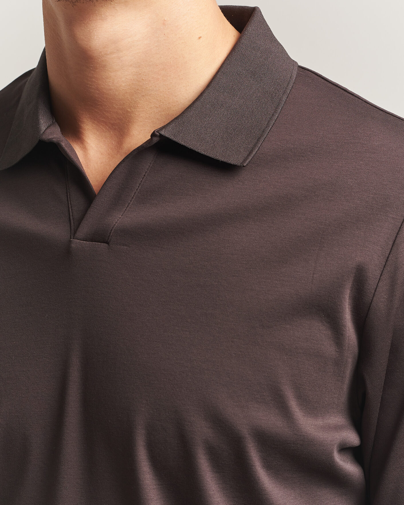 Homme | Polos | NN07 | Paul Long Sleeve Polo Deep Truffle