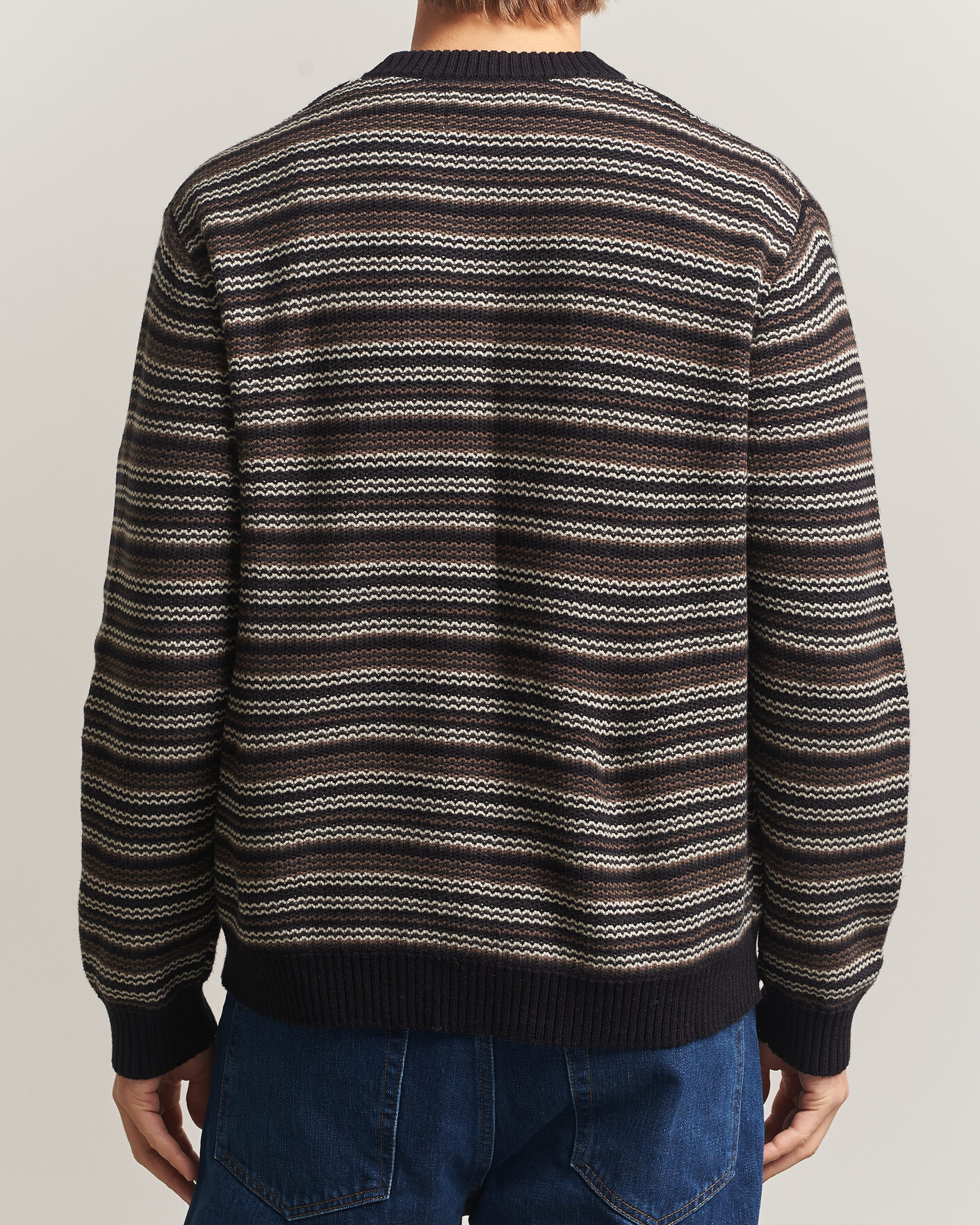 Homme | Pulls Et Tricots | NN07 | Russel Wool/Cotton Striped Sweater Black Multi
