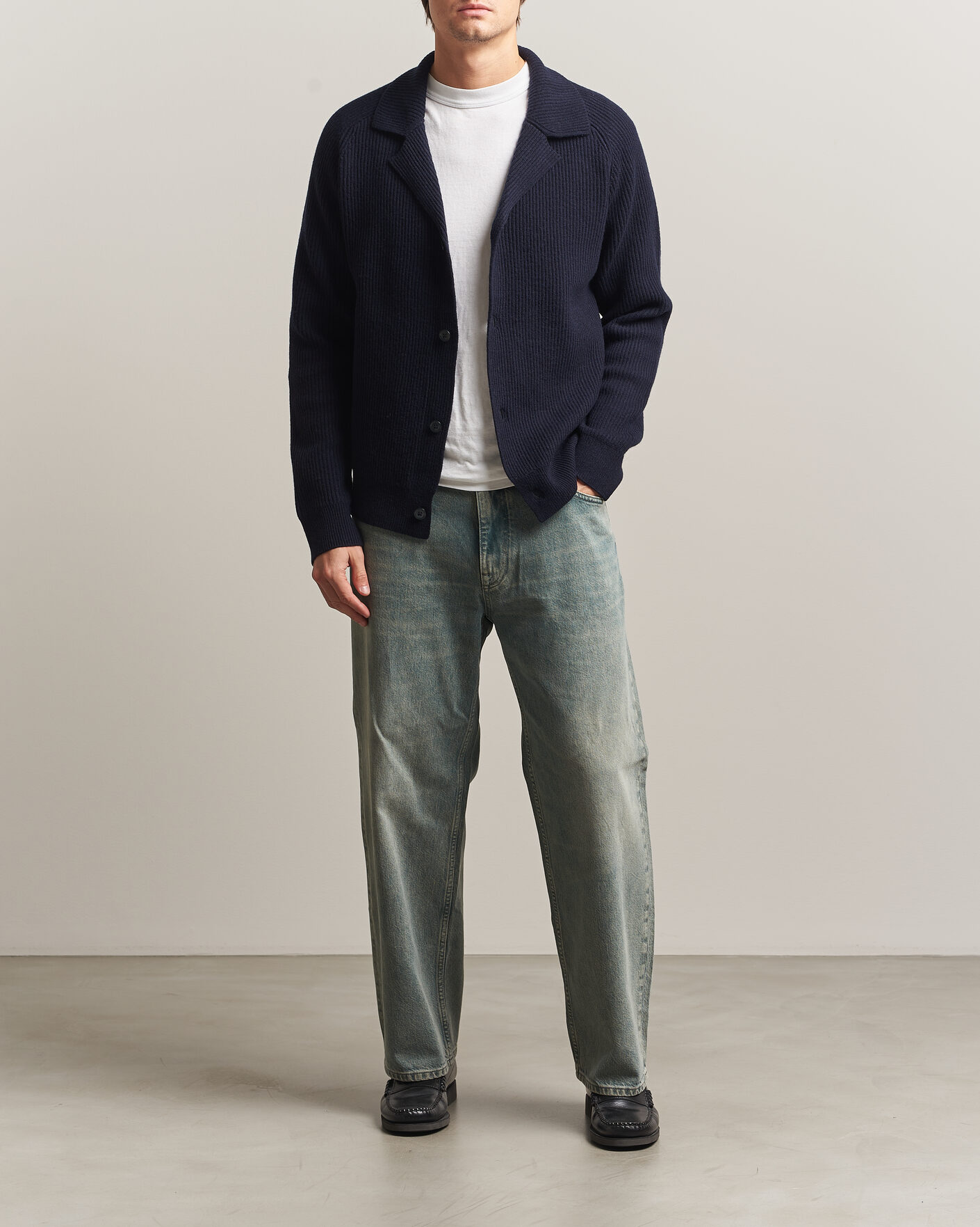 Homme | Pulls Et Tricots | NN07 | Shane Wool Knitted Cardigan Navy Blue