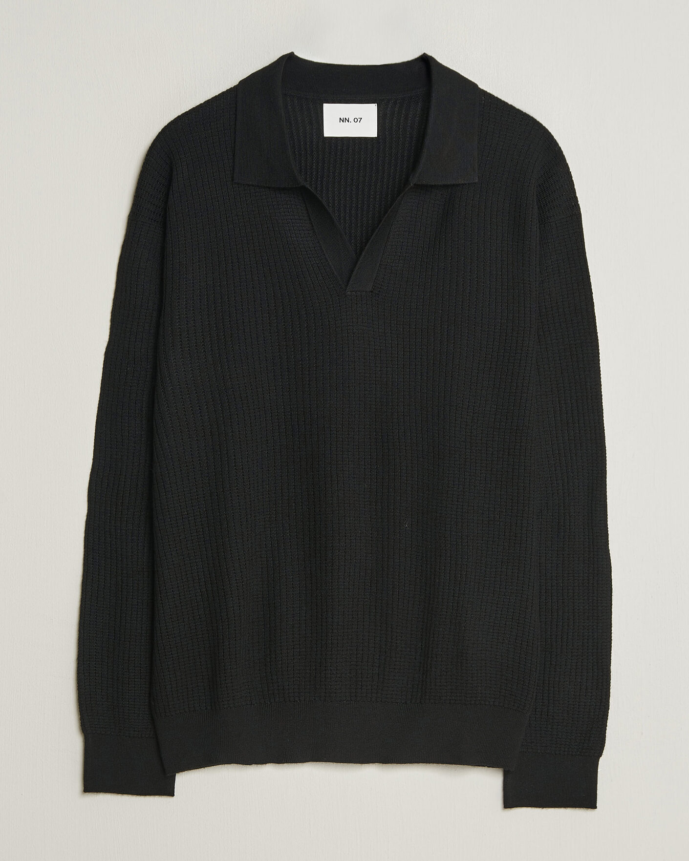Homme | Pulls Et Tricots | NN07 | Nate Wool Knitted Polo Black