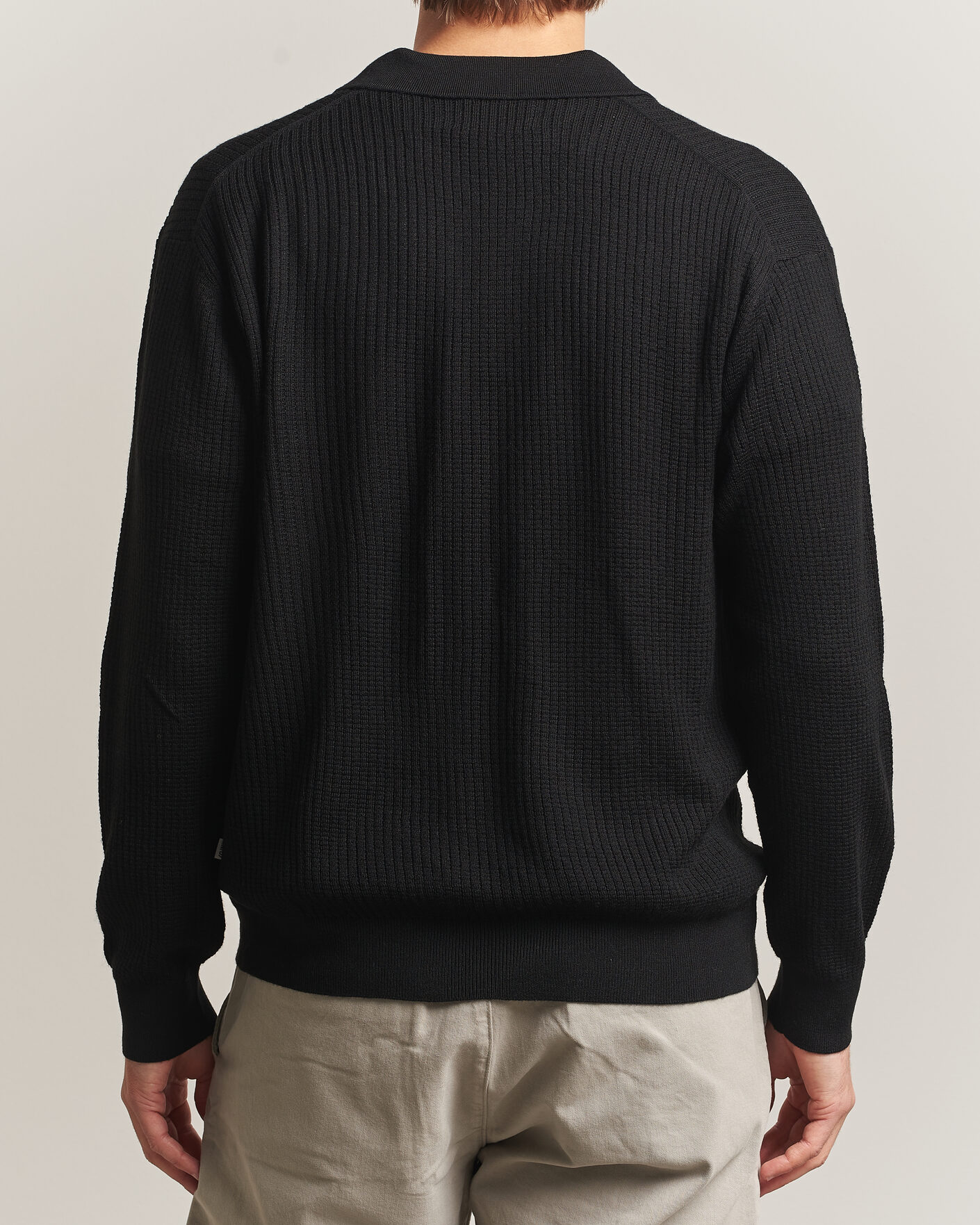Homme | Pulls Et Tricots | NN07 | Nate Wool Knitted Polo Black