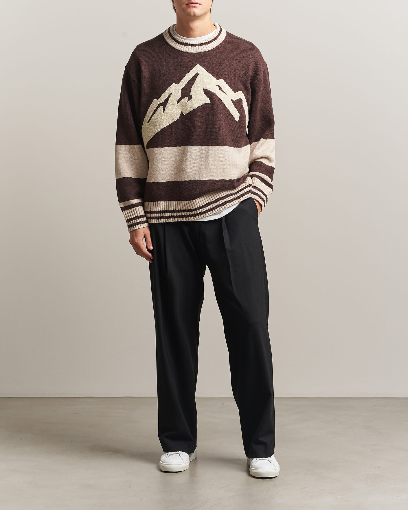 Homme | Pulls Et Tricots | J.Lindeberg | Steve Mountin Knitted Sweater Seal Brown