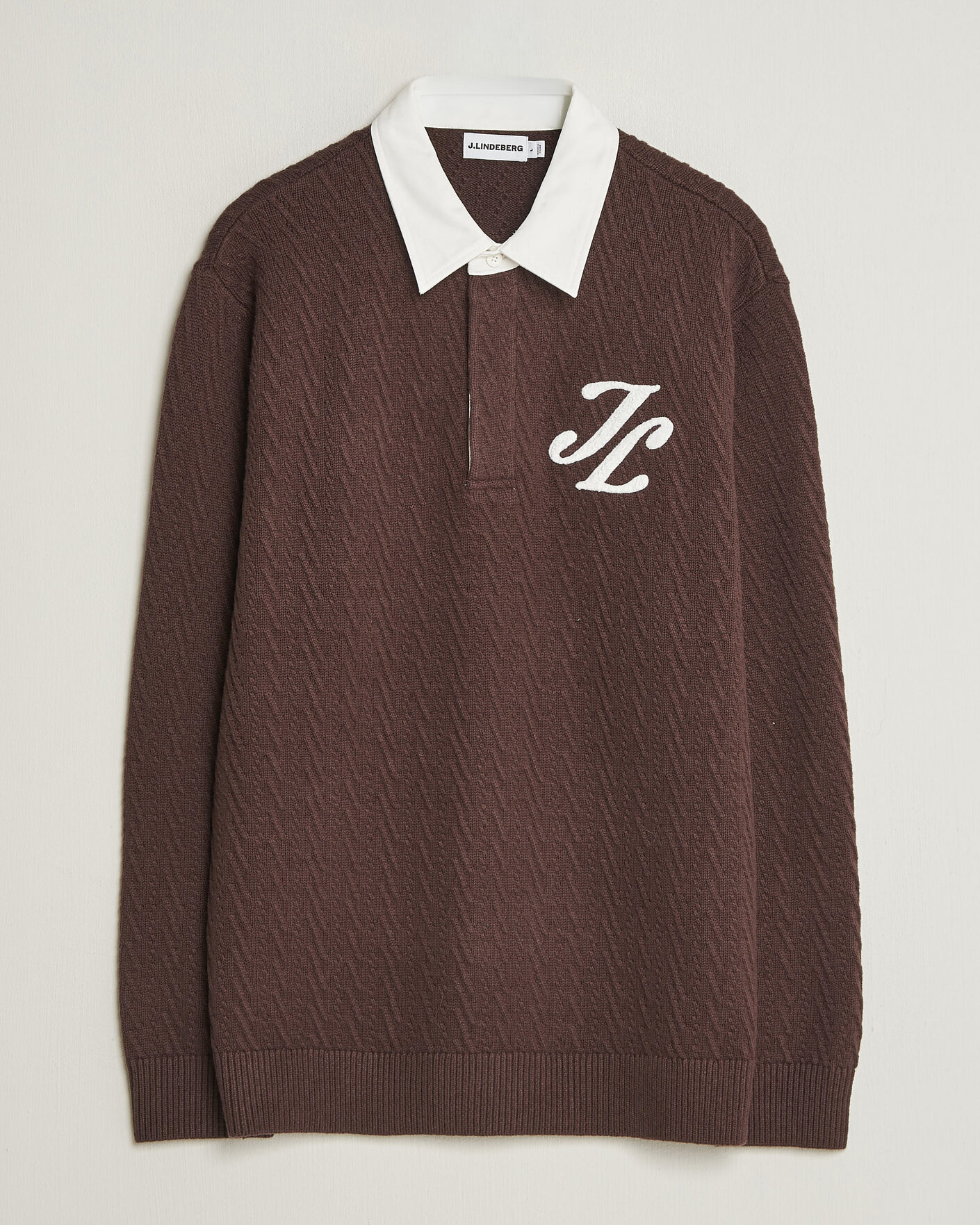 Homme | Pulls Et Tricots | J.Lindeberg | Johnny Knitted Rugby Seal Brown