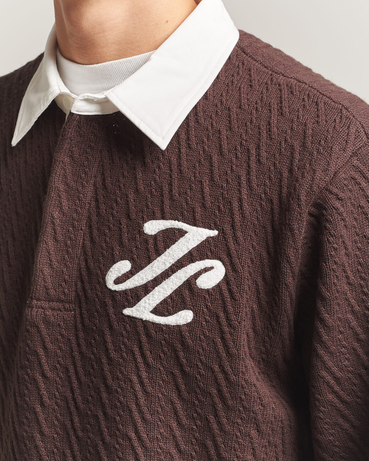 Homme | Pulls Et Tricots | J.Lindeberg | Johnny Knitted Rugby Seal Brown