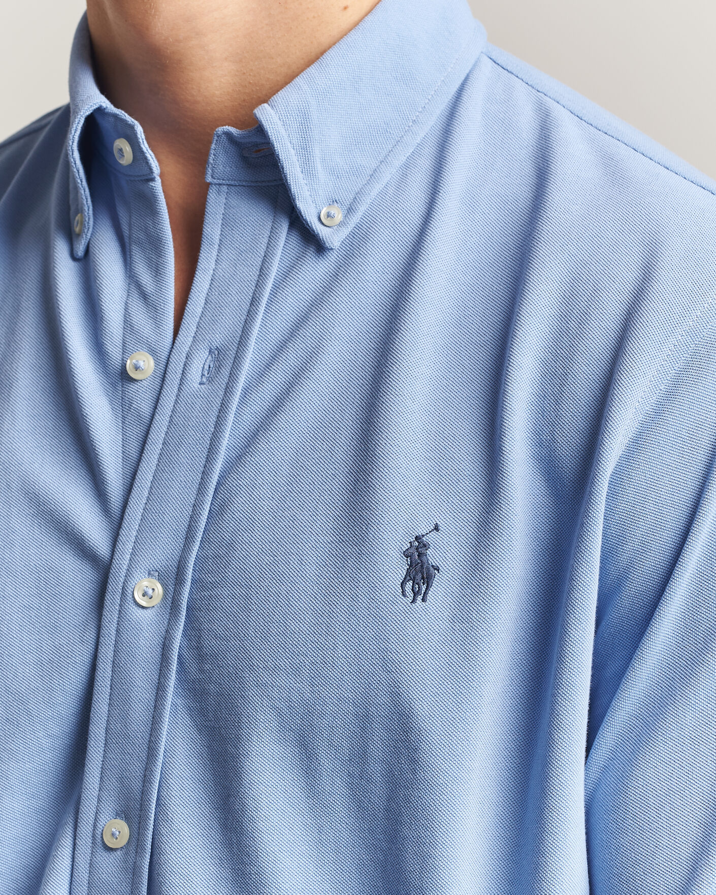 Homme | Polos | Polo Ralph Lauren | Featherweight Mesh Shirt Dress Shirt Blue