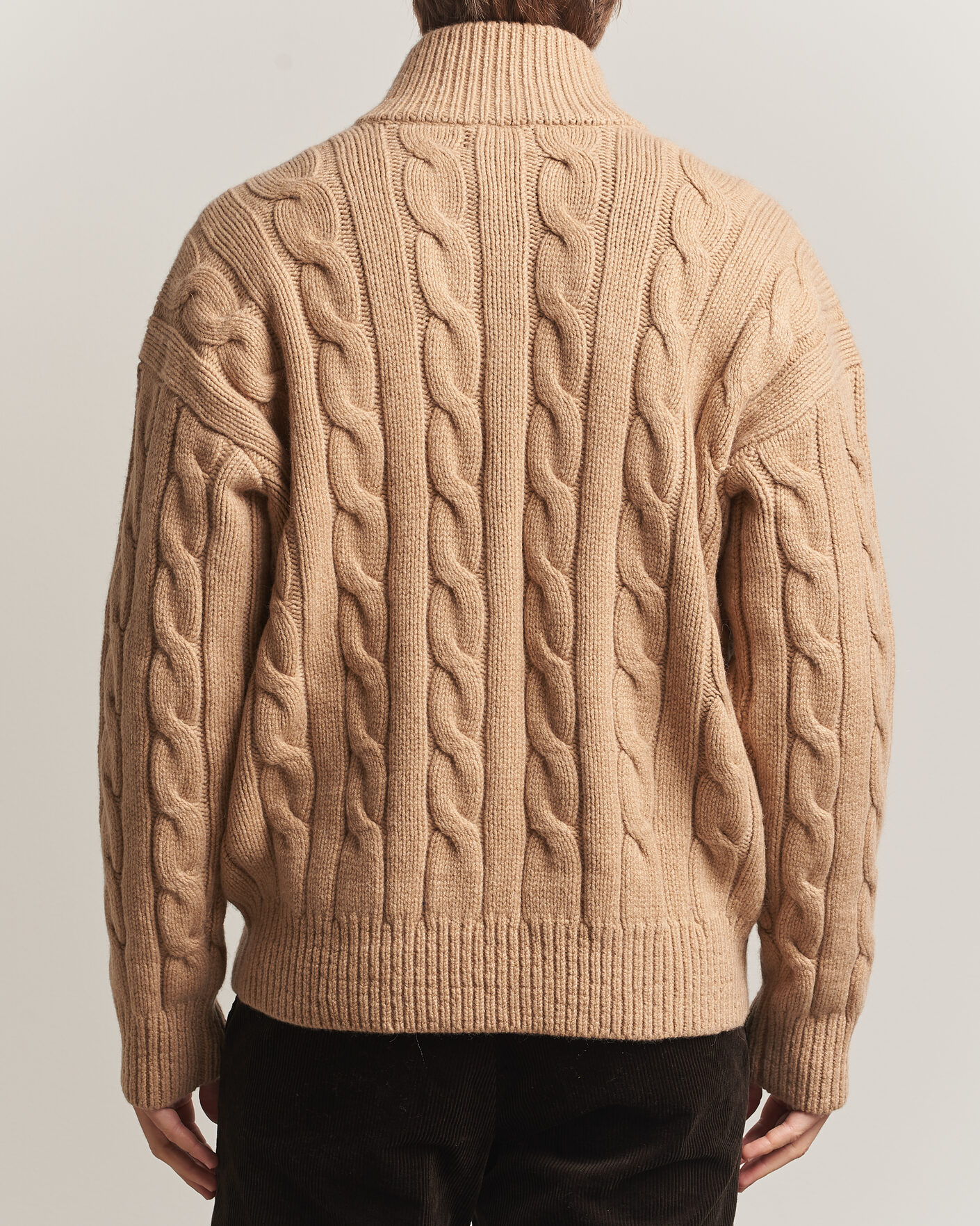 Homme | Pulls Et Tricots | Polo Ralph Lauren | Wool/Alpaca Cable Full-Zip Camel Melange