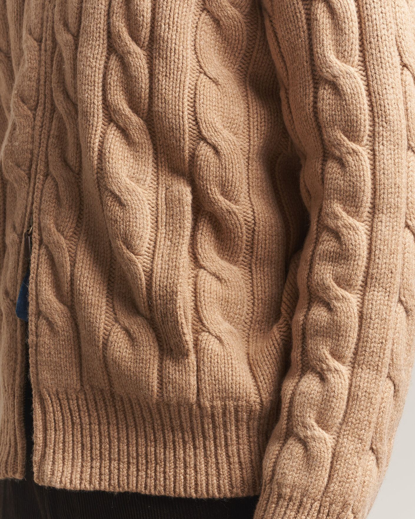 Homme | Pulls Et Tricots | Polo Ralph Lauren | Wool/Alpaca Cable Full-Zip Camel Melange