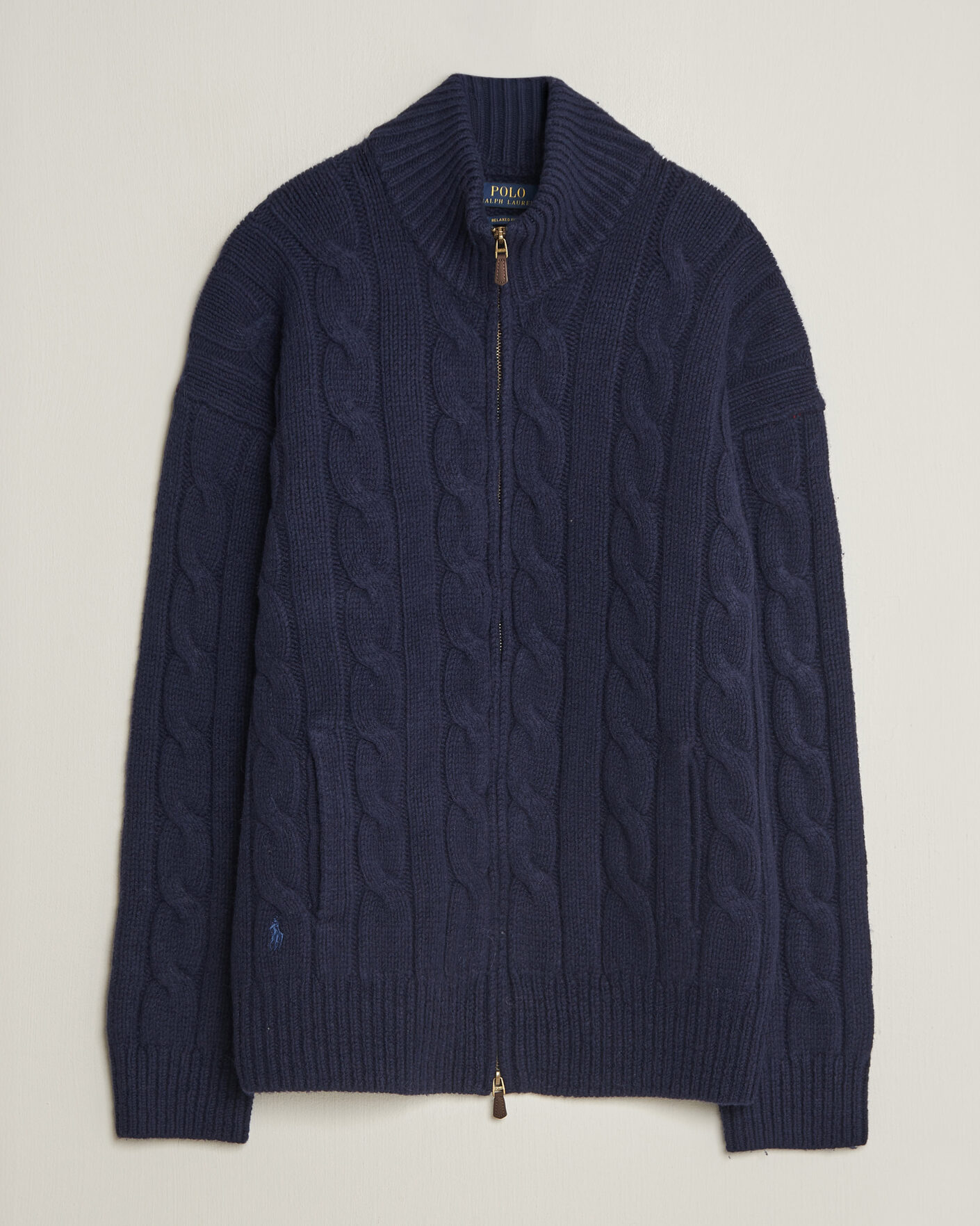 Homme | Pulls Et Tricots | Polo Ralph Lauren | Wool/Alpaca Cable Full-Zip Hunter Navy