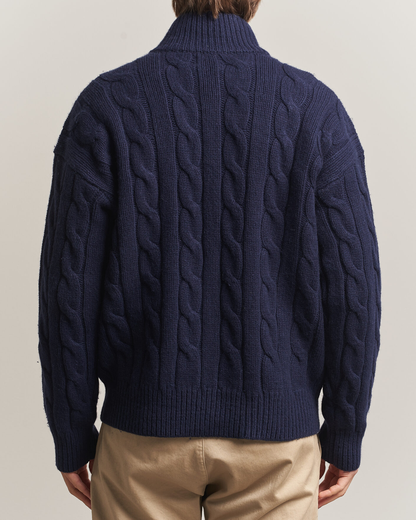 Homme | Pulls Et Tricots | Polo Ralph Lauren | Wool/Alpaca Cable Full-Zip Hunter Navy