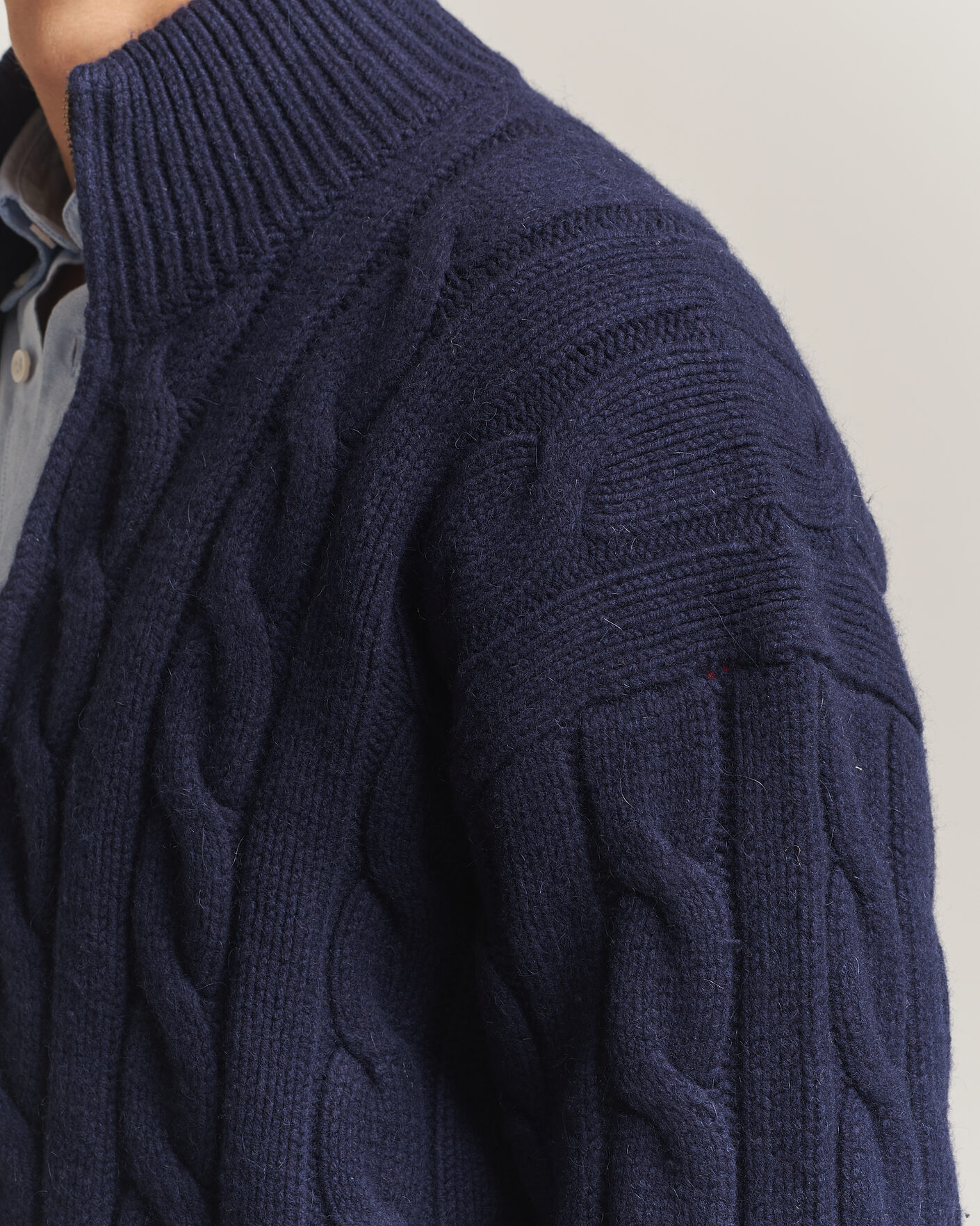 Homme | Pulls Et Tricots | Polo Ralph Lauren | Wool/Alpaca Cable Full-Zip Hunter Navy