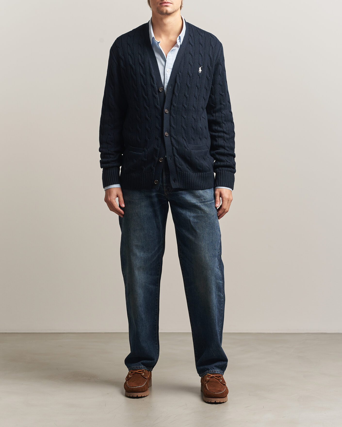 Homme | Pulls Et Tricots | Polo Ralph Lauren | Cotton Cable Cardigan Hunter Navy