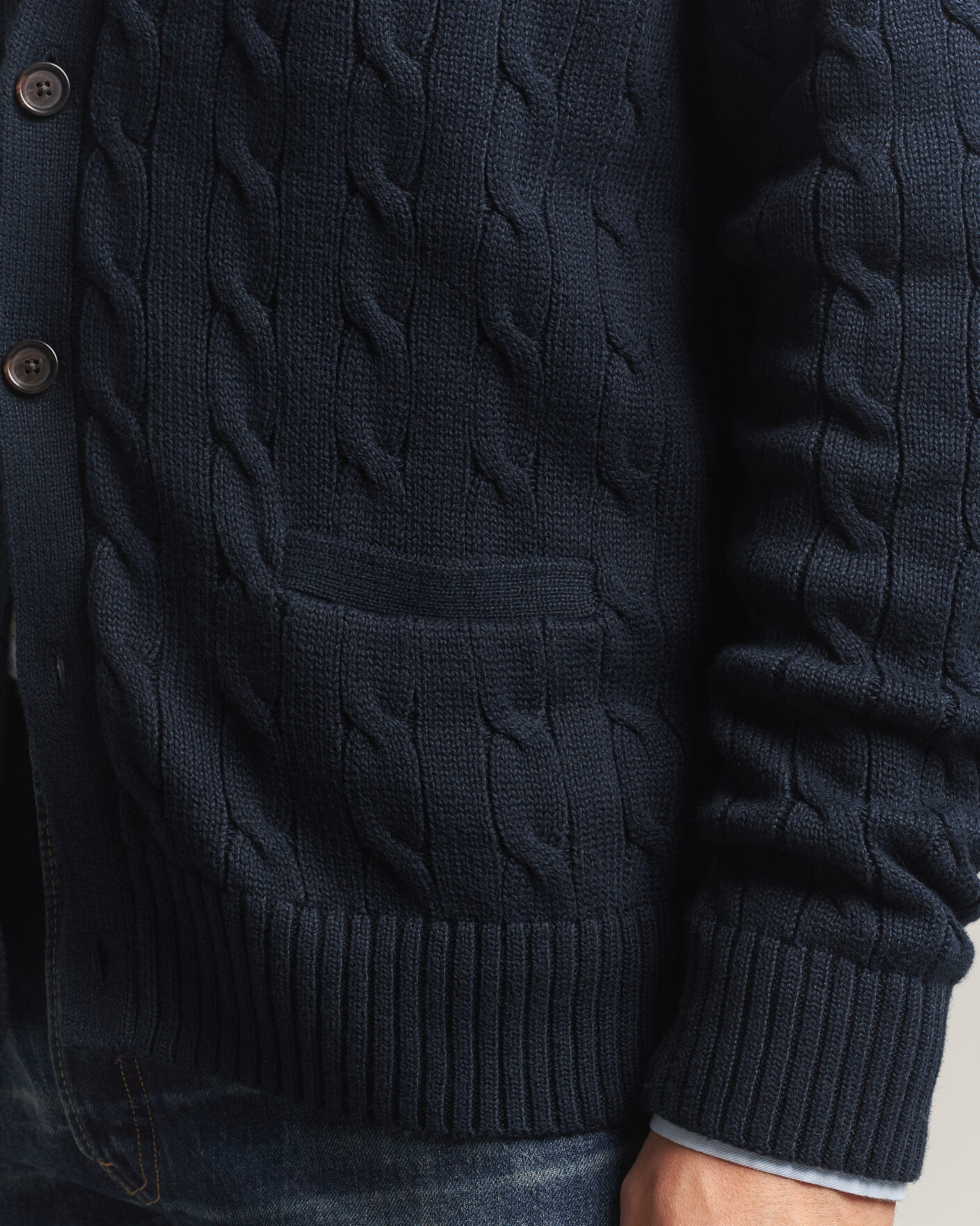 Homme | Pulls Et Tricots | Polo Ralph Lauren | Cotton Cable Cardigan Hunter Navy