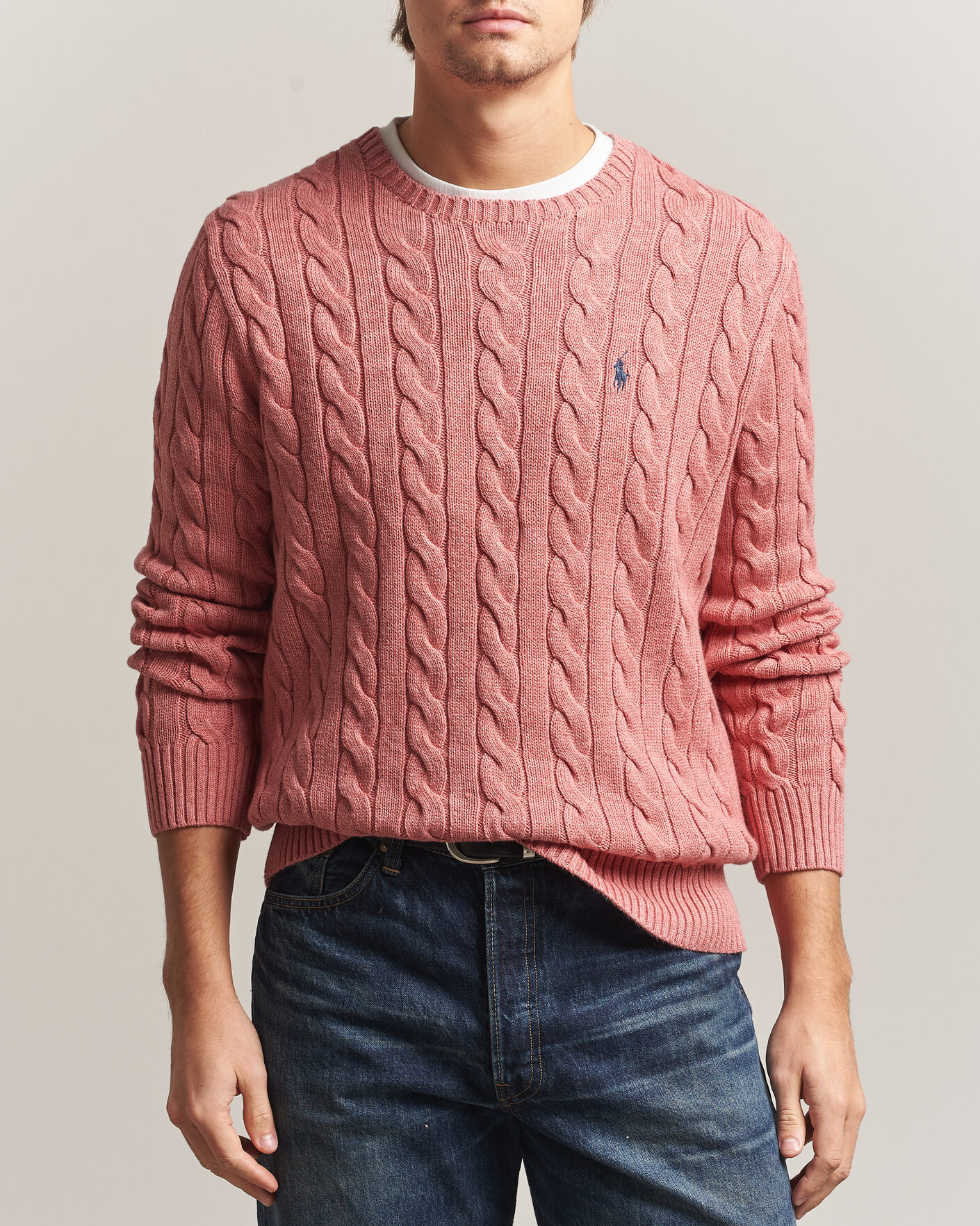 Homme | Pulls Et Tricots | Polo Ralph Lauren | Cotton Cable Pullover Faded Cranberry Heather