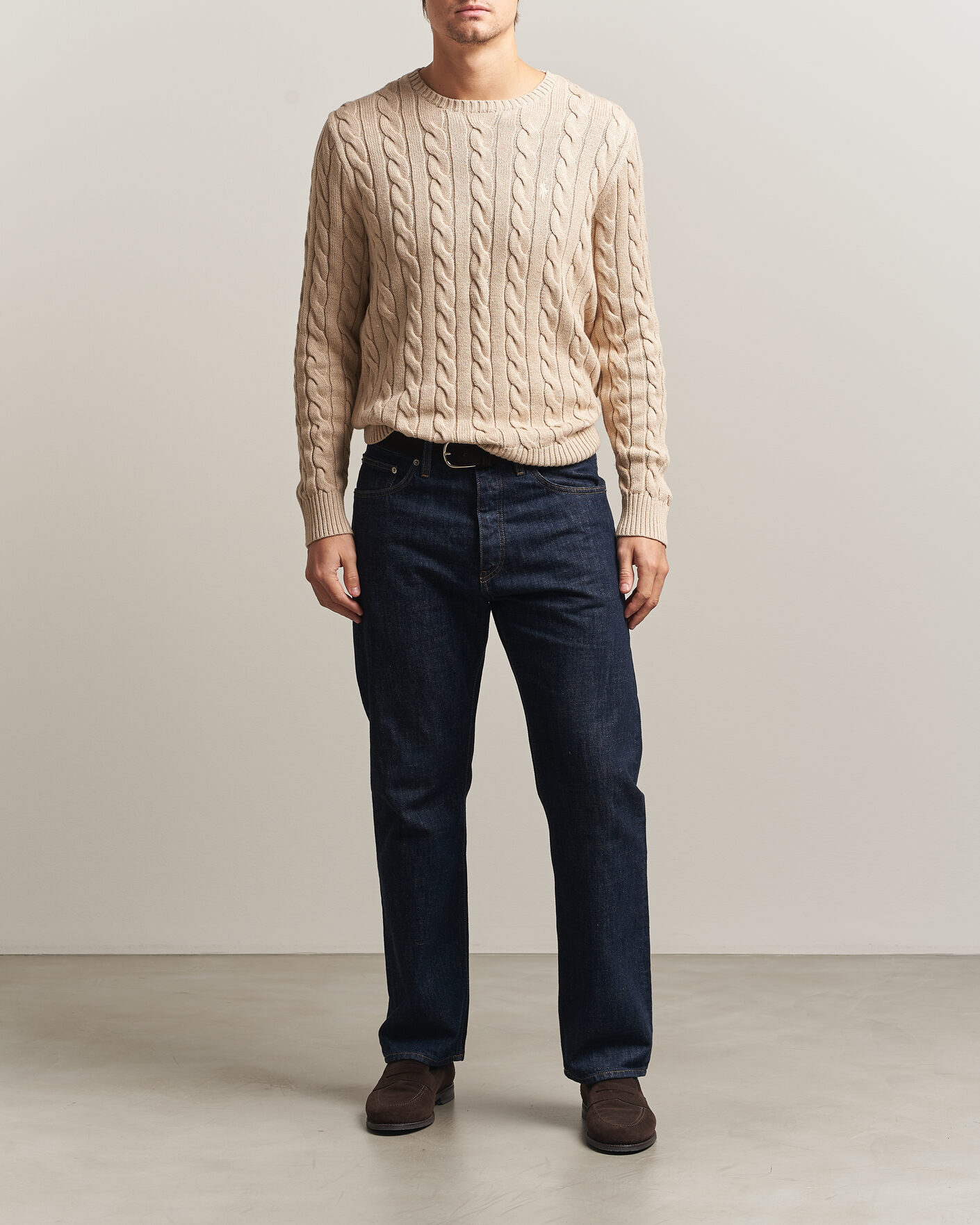 Homme | Pulls Et Tricots | Polo Ralph Lauren | Cotton Cable Pullover Jicama Brown Heather