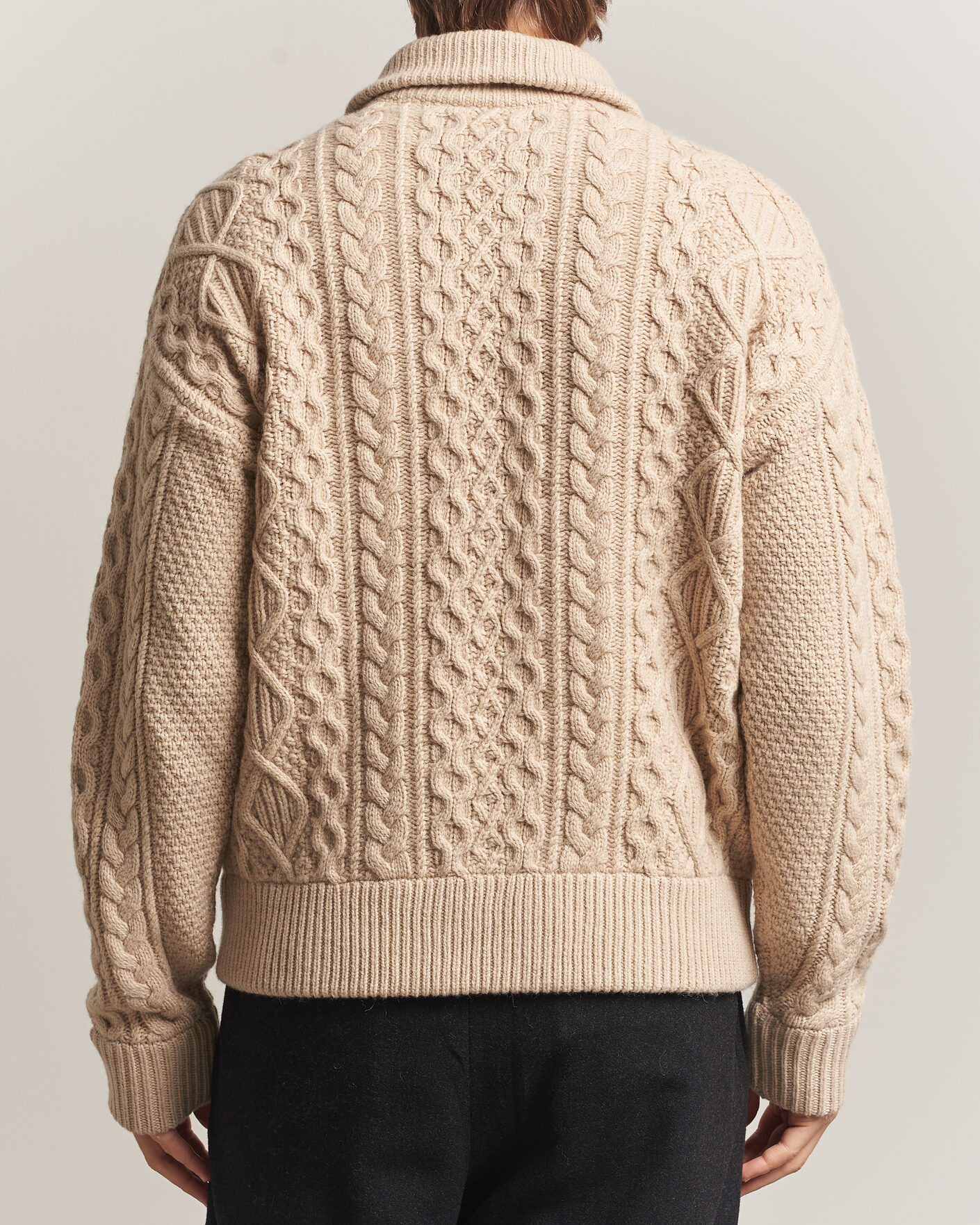 Homme | Pulls Et Tricots | Polo Ralph Lauren | Wool/Alpaca Aran Full-Zip Jicama Brown Heather