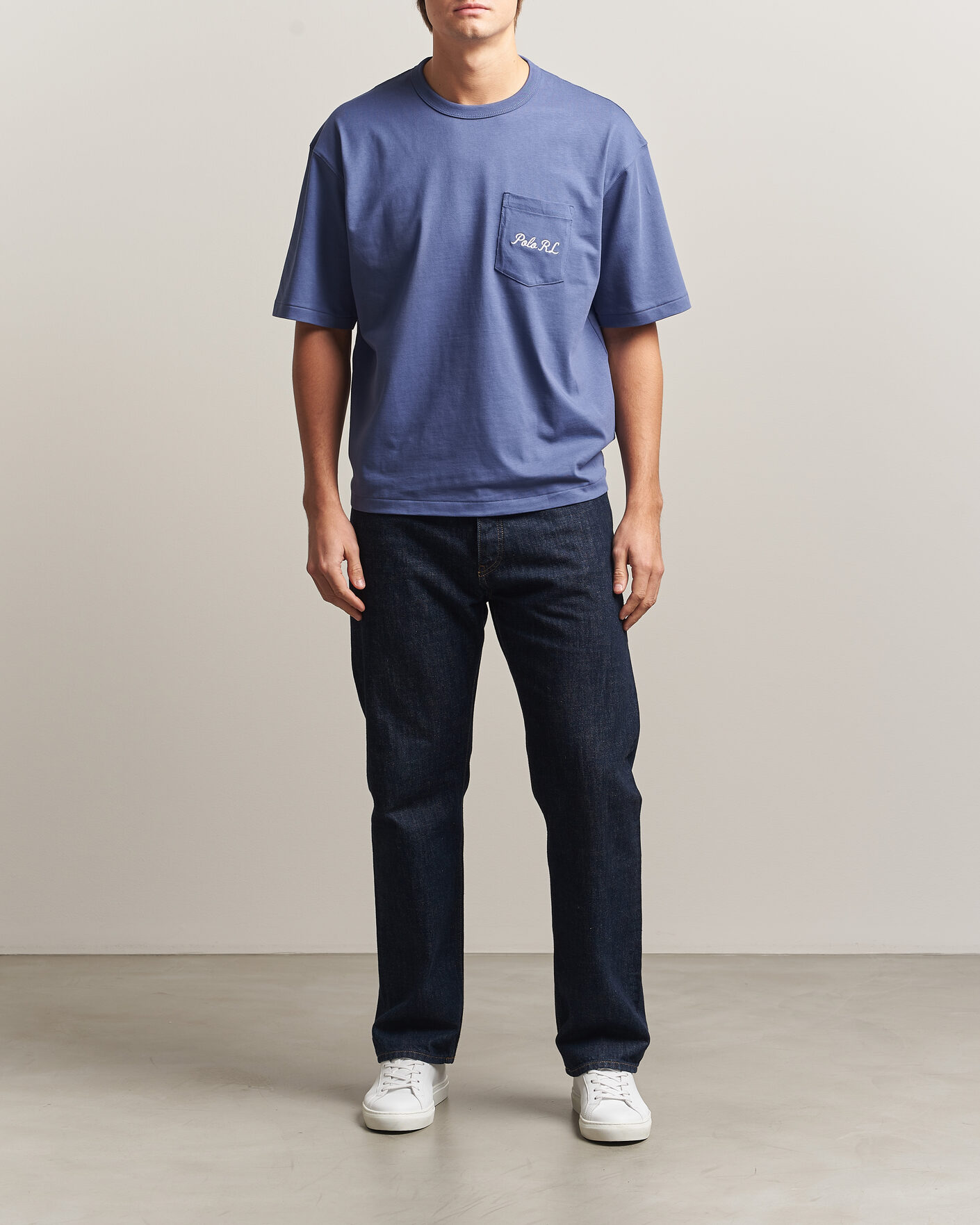 Homme | T-shirts | Polo Ralph Lauren | Back Print Bear Pocket Tee Classic Blue
