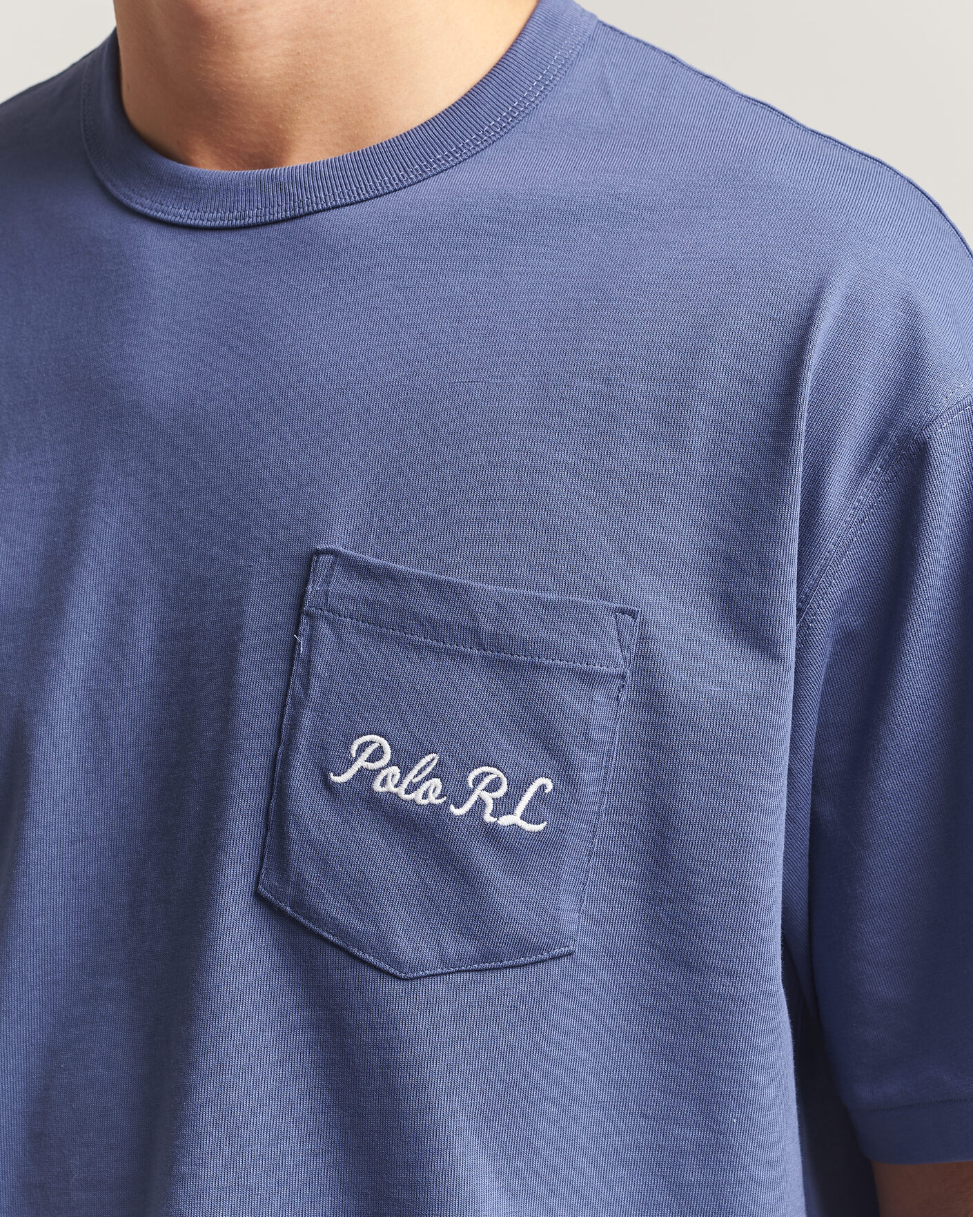 Homme | T-shirts | Polo Ralph Lauren | Back Print Bear Pocket Tee Classic Blue