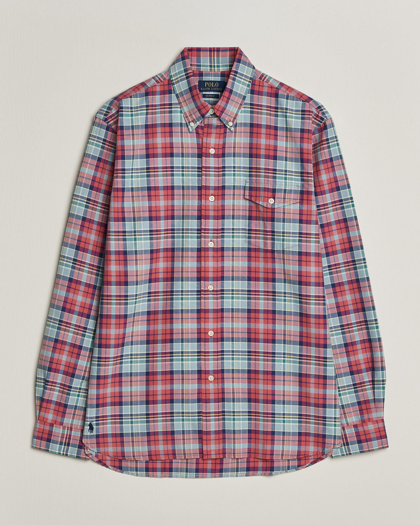 Homme | Chemises | Polo Ralph Lauren | Classic Fit Checked Oxford Sport Shirt Red Dusty Blue