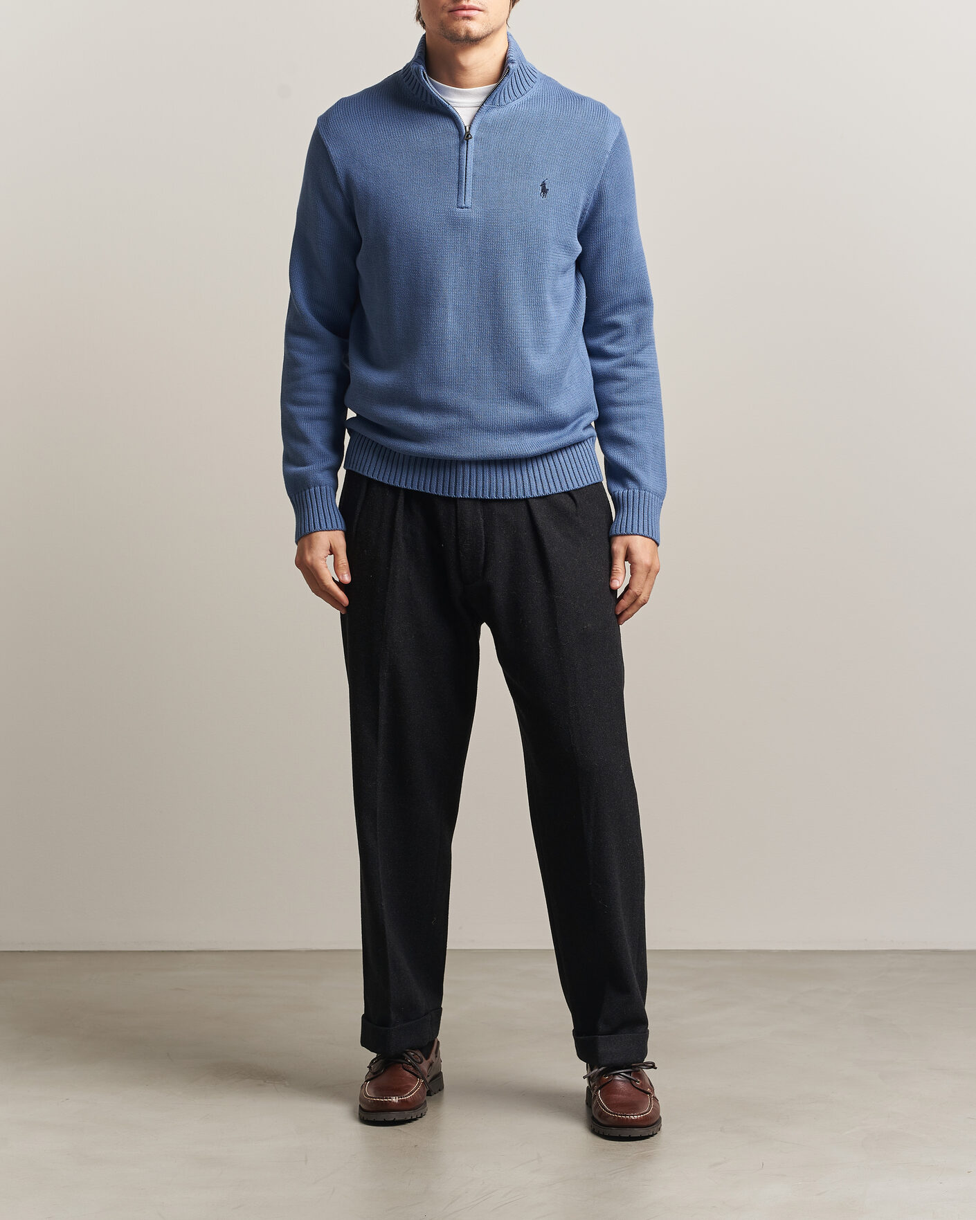 Homme | Pulls Et Tricots | Polo Ralph Lauren | Cotton Half Zip Carson Blue