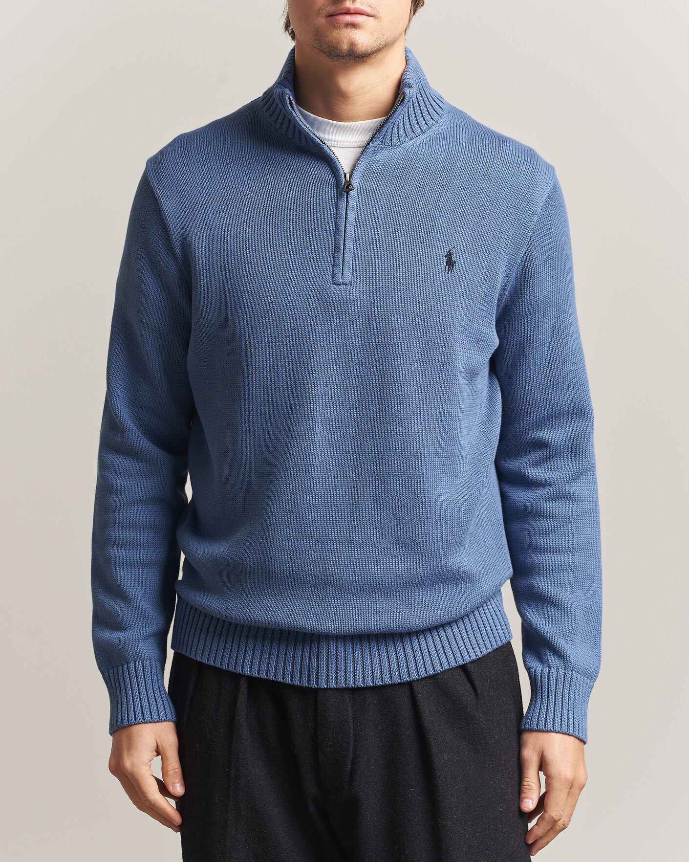 Homme | Pulls Et Tricots | Polo Ralph Lauren | Cotton Half Zip Carson Blue
