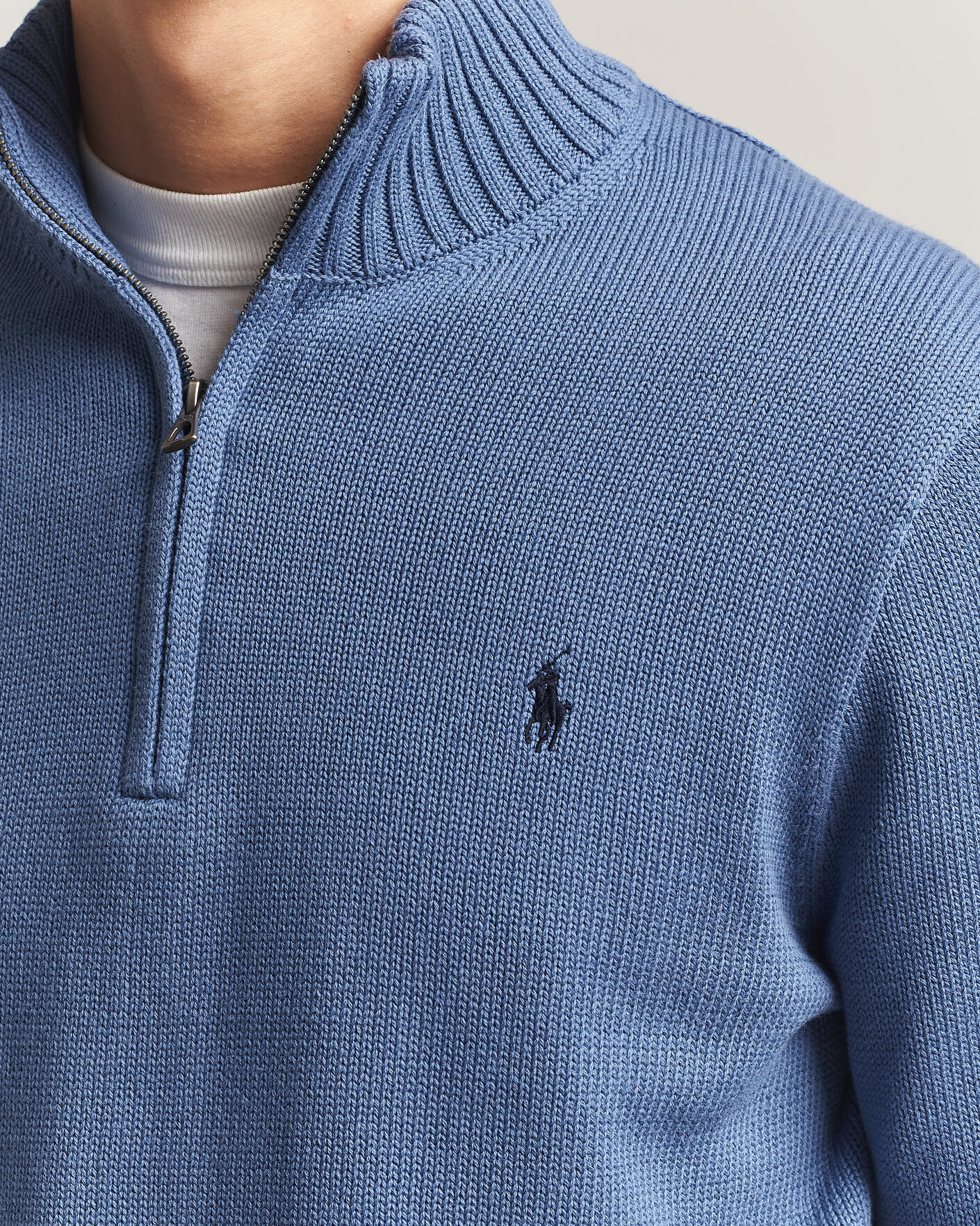 Homme | Pulls Et Tricots | Polo Ralph Lauren | Cotton Half Zip Carson Blue