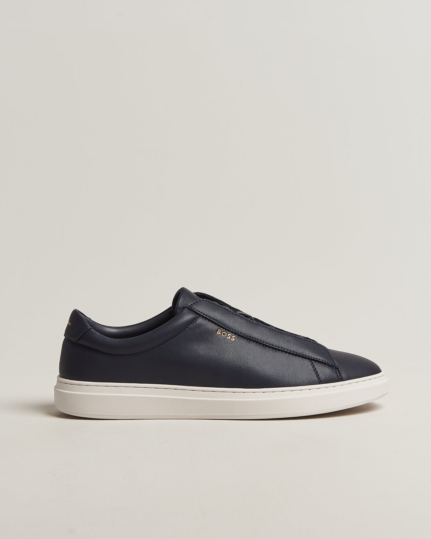 Homme | Baskets | BOSS BLACK | Kieran Leather Sneaker Dark Blue